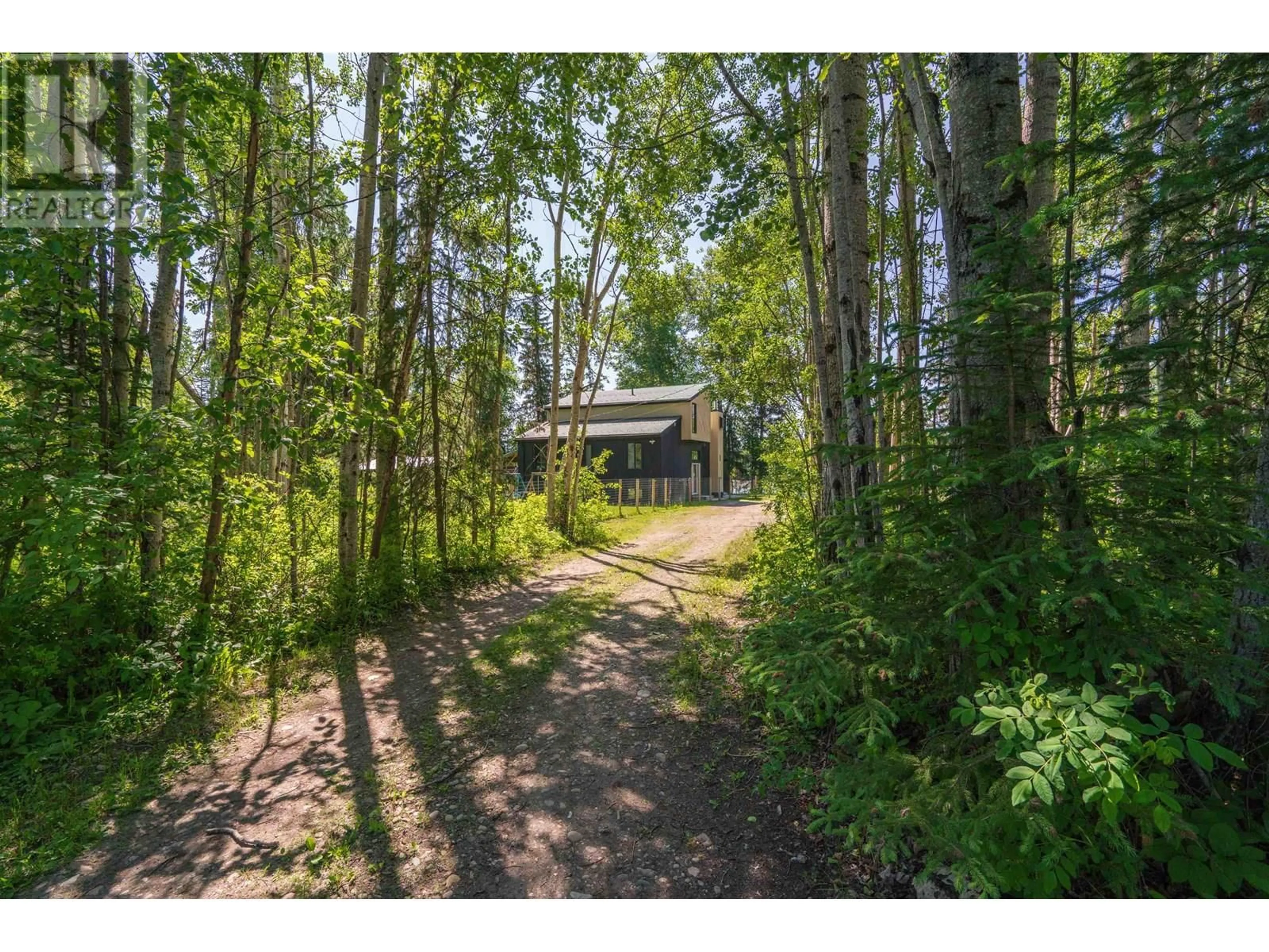 A pic from outside/outdoor area/front of a property/back of a property/a pic from drone, forest/trees view for 4294 HANET ROAD, Prince George British Columbia V2K5S1