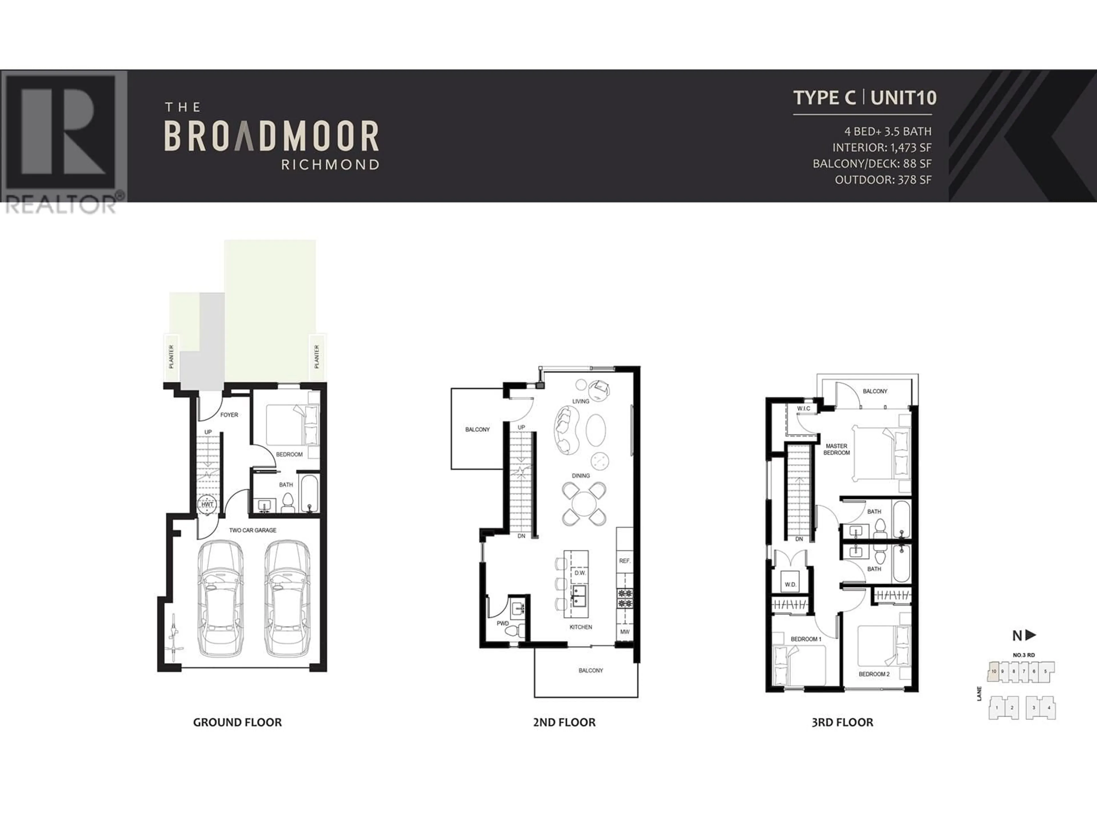 Floor plan for 10 - 8300 NO. 3 ROAD, Richmond British Columbia V6Y2E3
