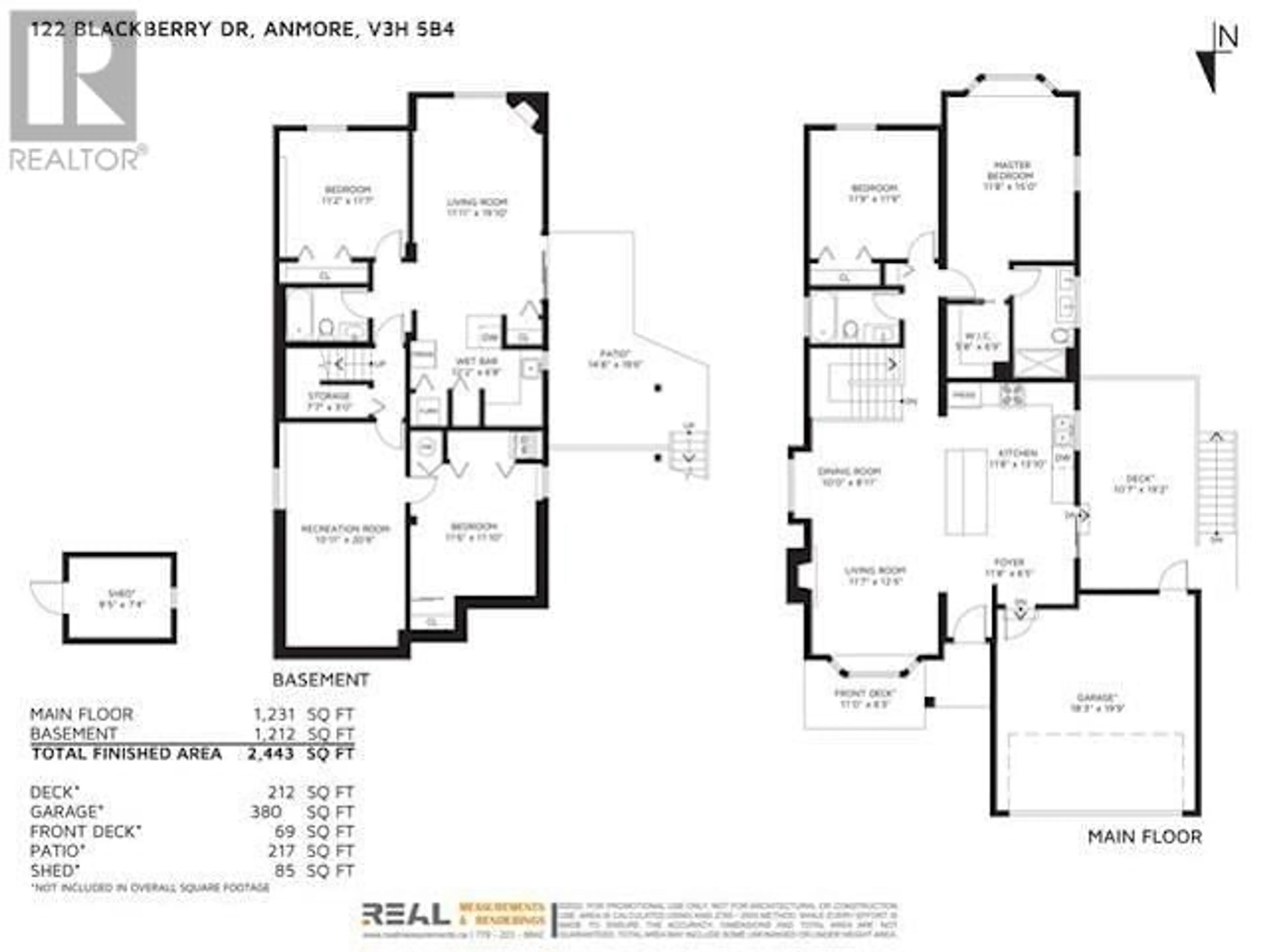 Floor plan for 122 BLACKBERRY DRIVE, Anmore British Columbia V3H5B4