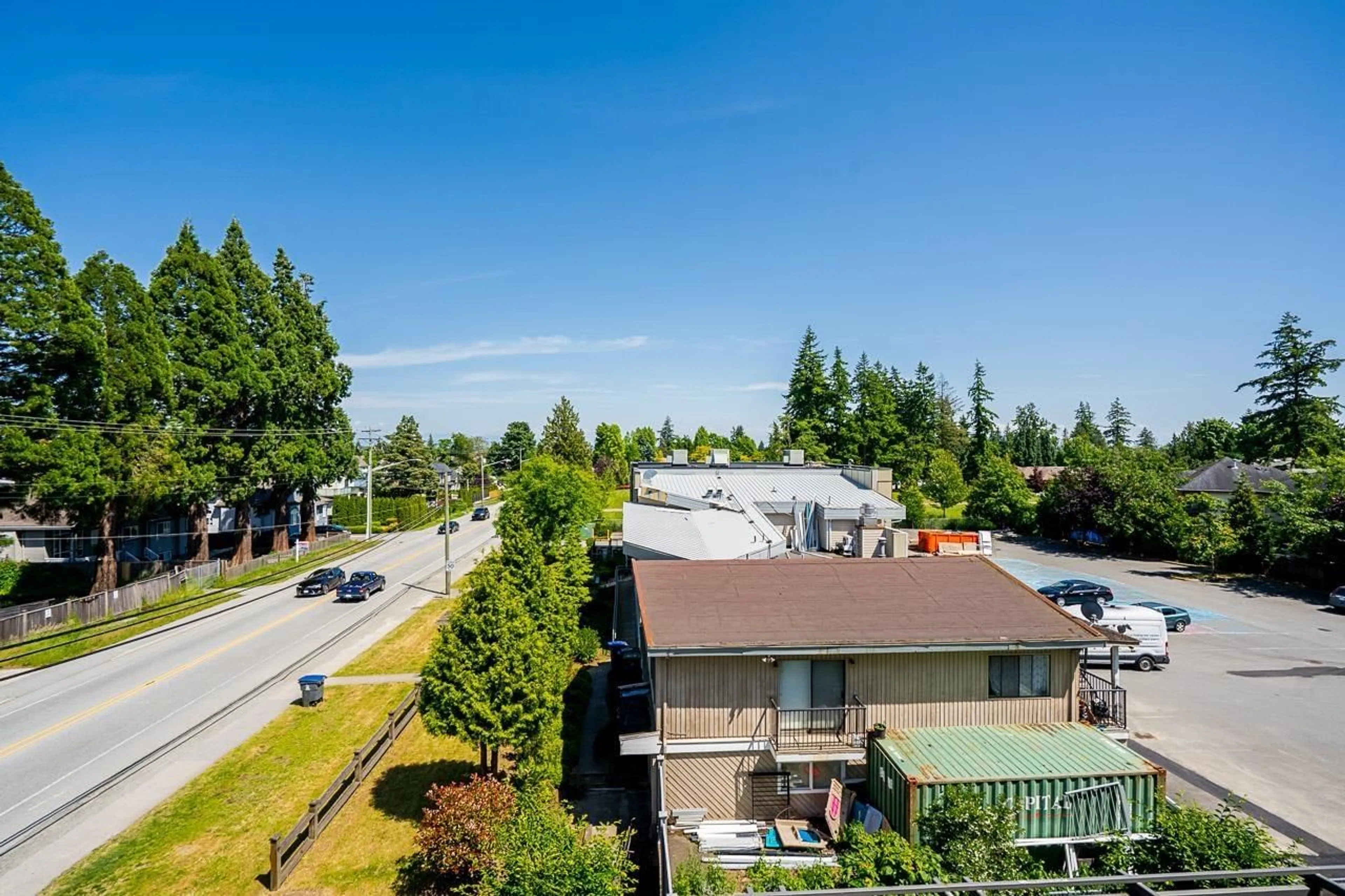 A pic from outside/outdoor area/front of a property/back of a property/a pic from drone, city buildings view from balcony for 307 - 14468 72, Surrey British Columbia V3S0B6