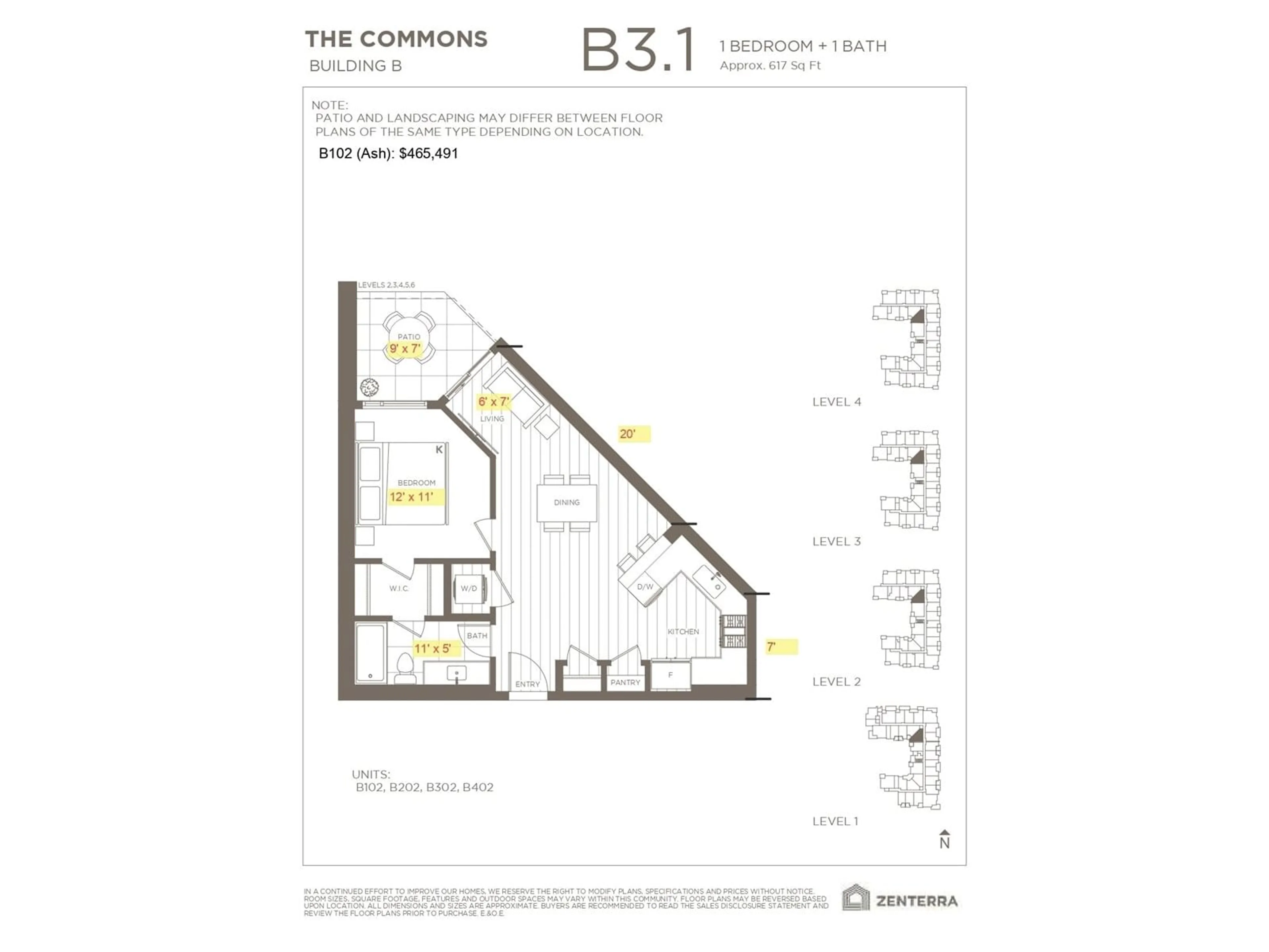 Floor plan for B102 - 8230 208B, Langley British Columbia V2Y2C4