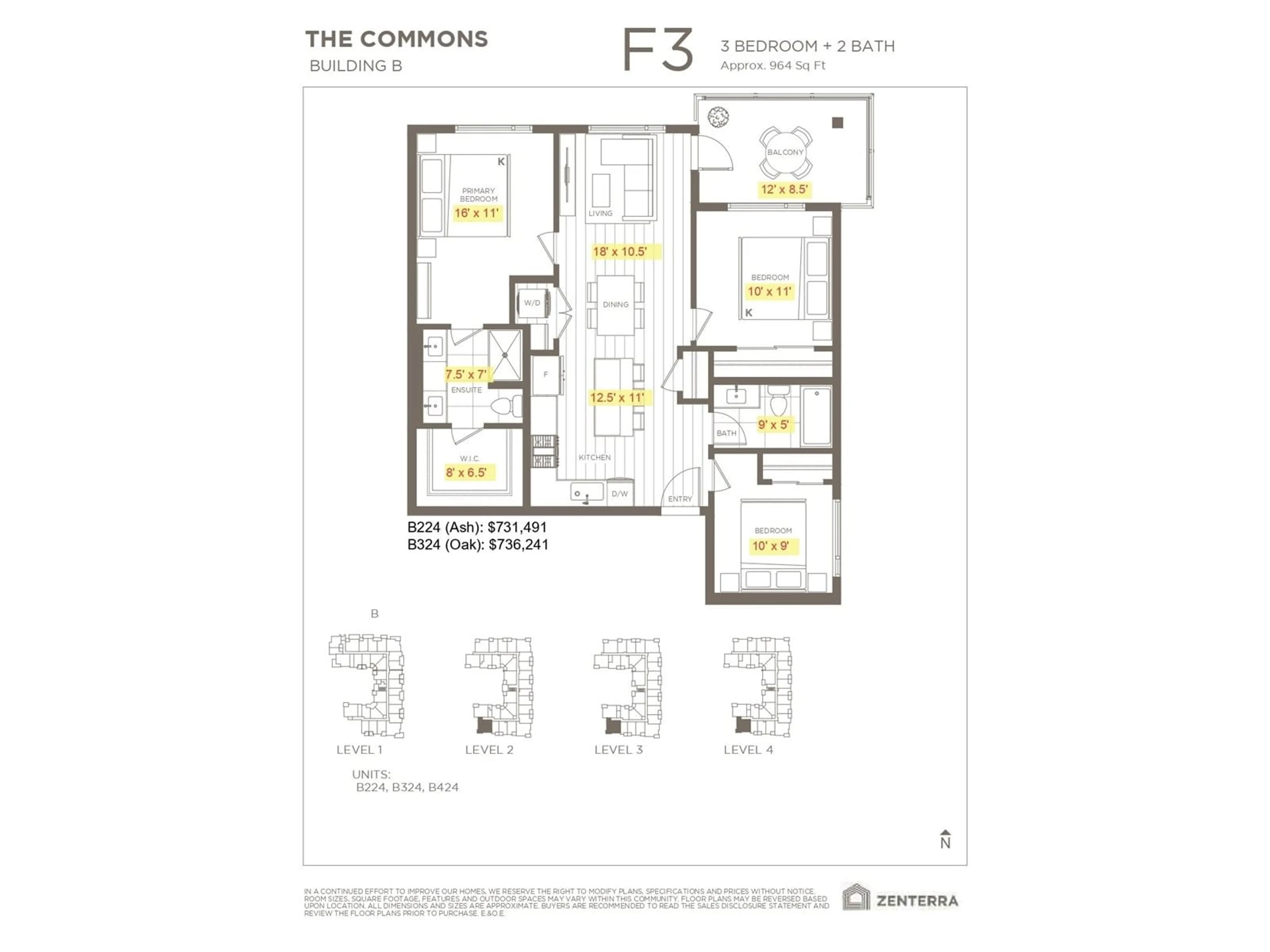Floor plan for B224 - 8230 208B, Langley British Columbia V2Y2C4