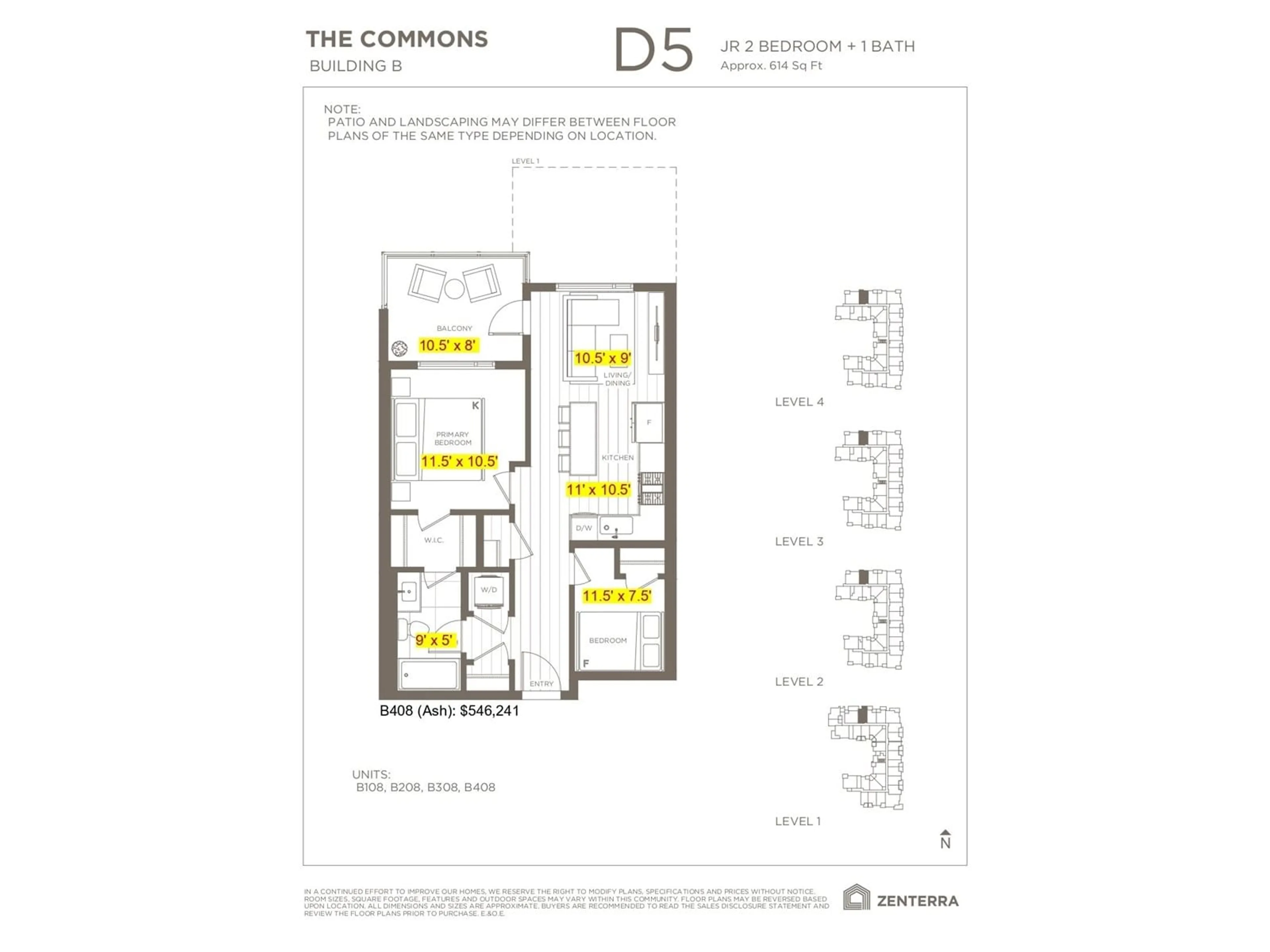 Floor plan for B408 - 8230 208B, Langley British Columbia V2Y2C4