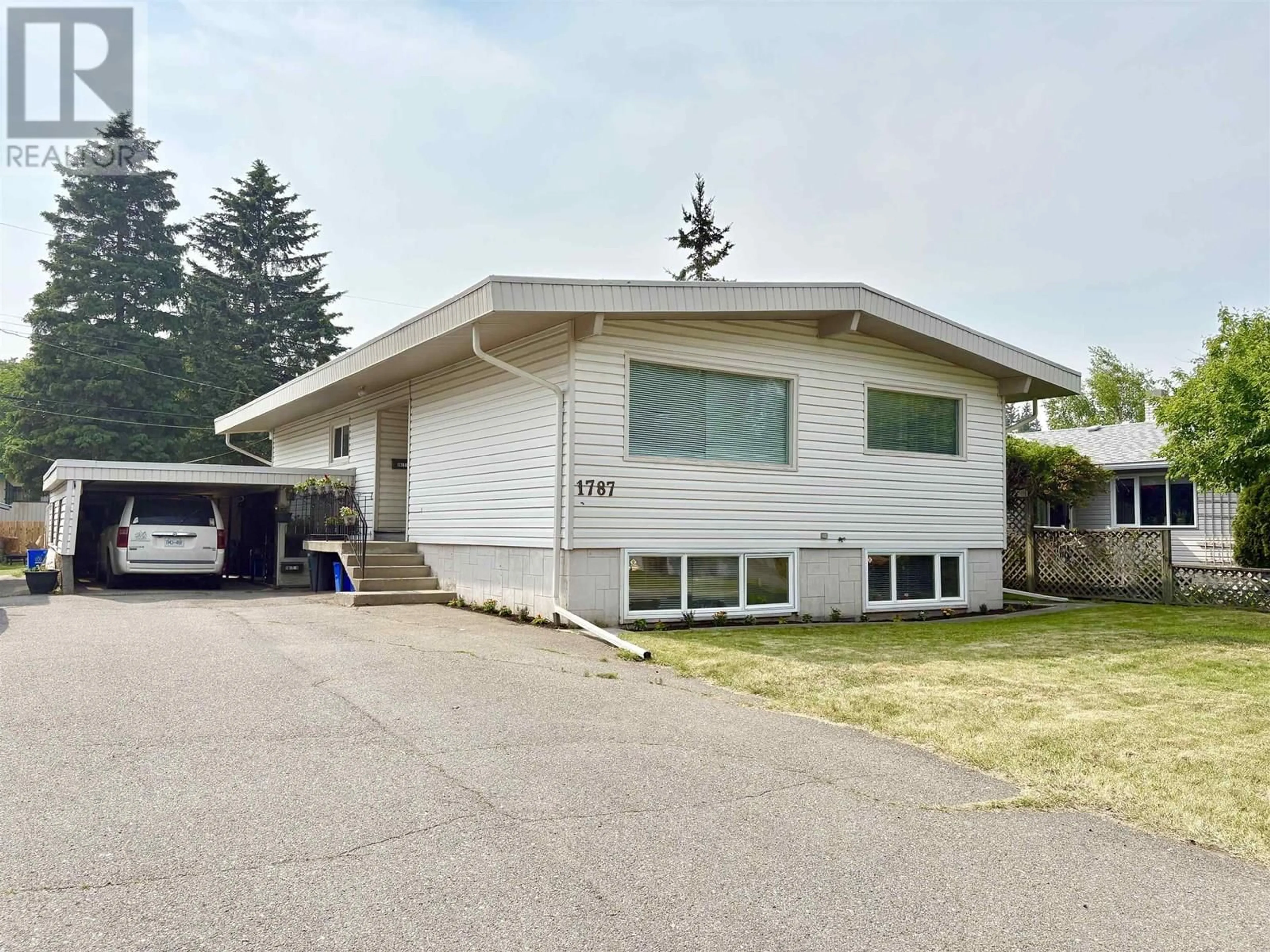 Home with vinyl exterior material, street for 1787 GORSE STREET, Prince George British Columbia V2L1G7