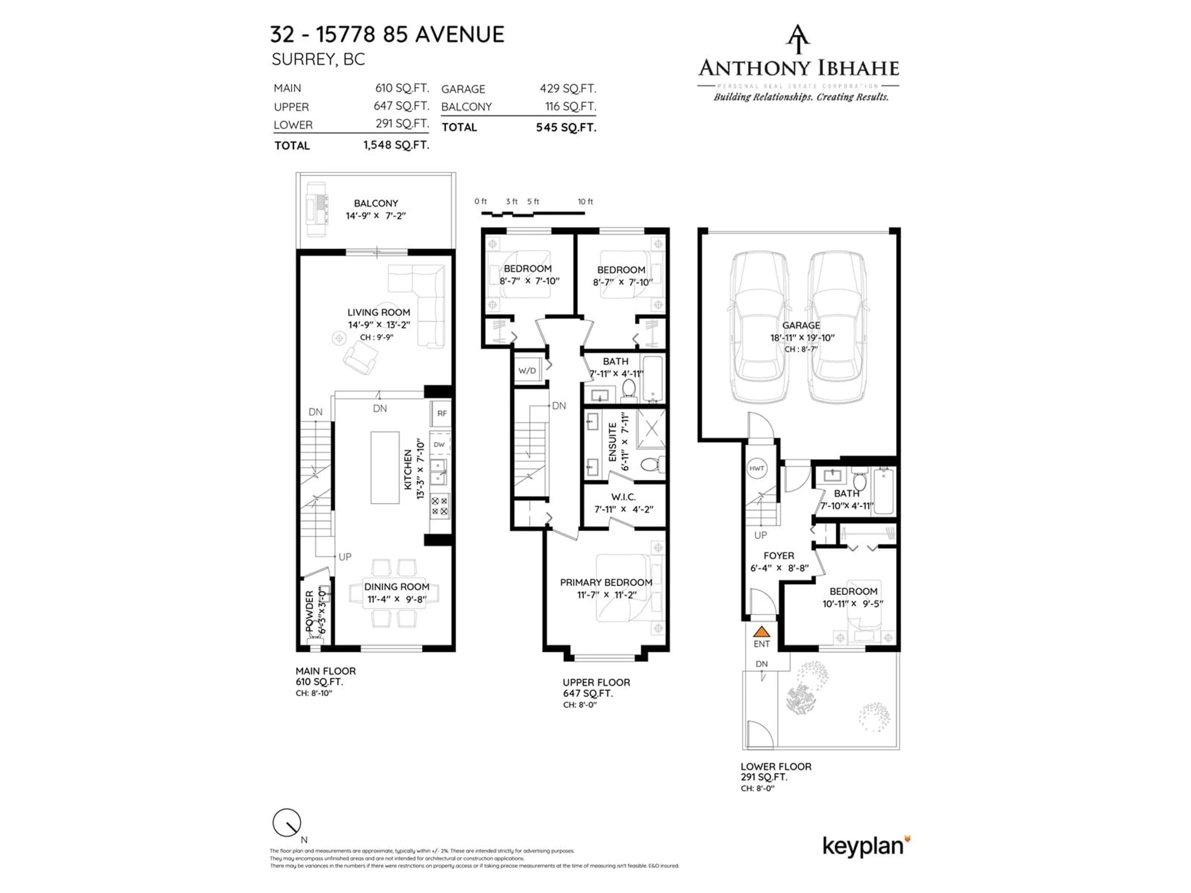 Floor plan for 32 - 15778 85, Surrey British Columbia V4N6W8