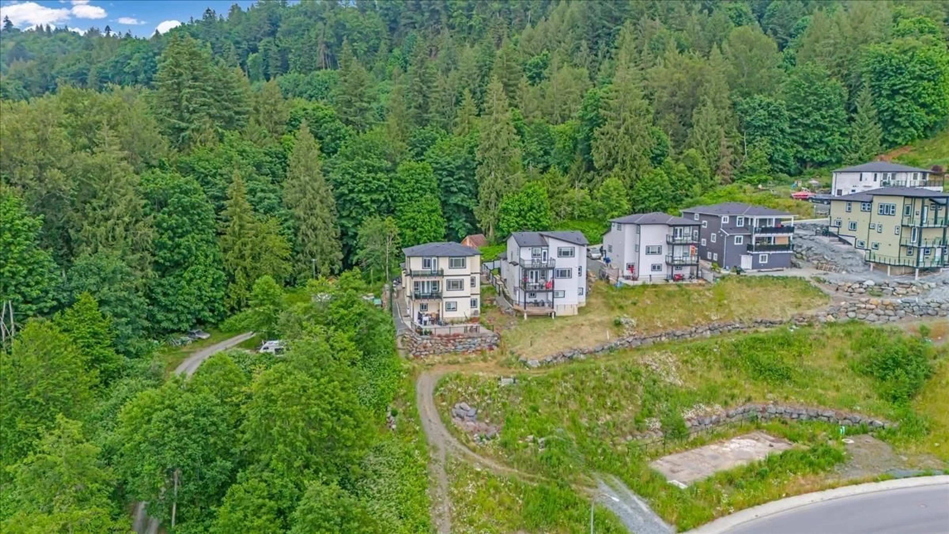 A pic from outside/outdoor area/front of a property/back of a property/a pic from drone, forest/trees view for 8235 HARVEST PLACE, Chilliwack British Columbia V4Z0E4