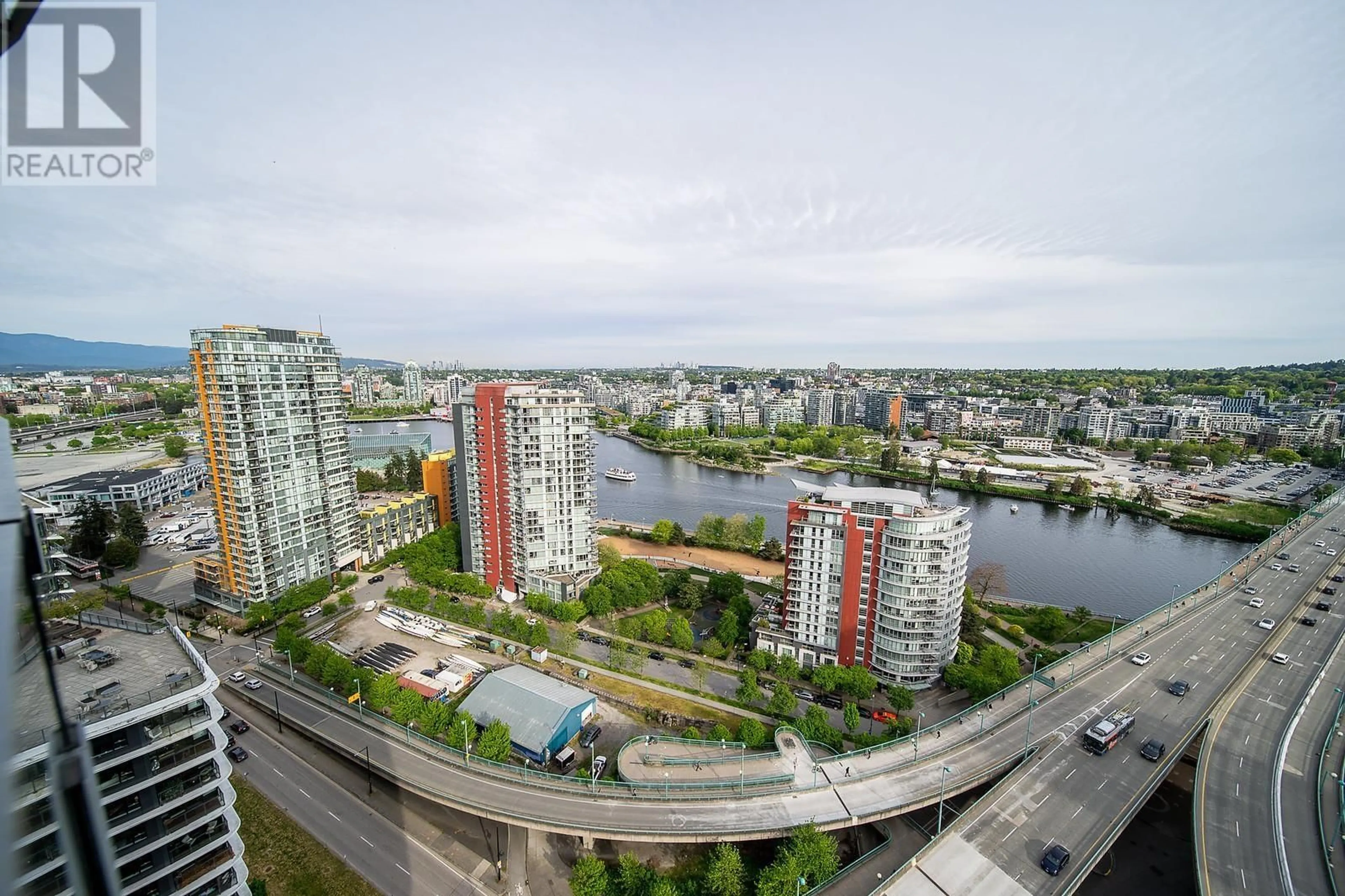 A pic from outside/outdoor area/front of a property/back of a property/a pic from drone, city buildings view from balcony for 2618 - 89 NELSON STREET, Vancouver British Columbia V6Z0E7