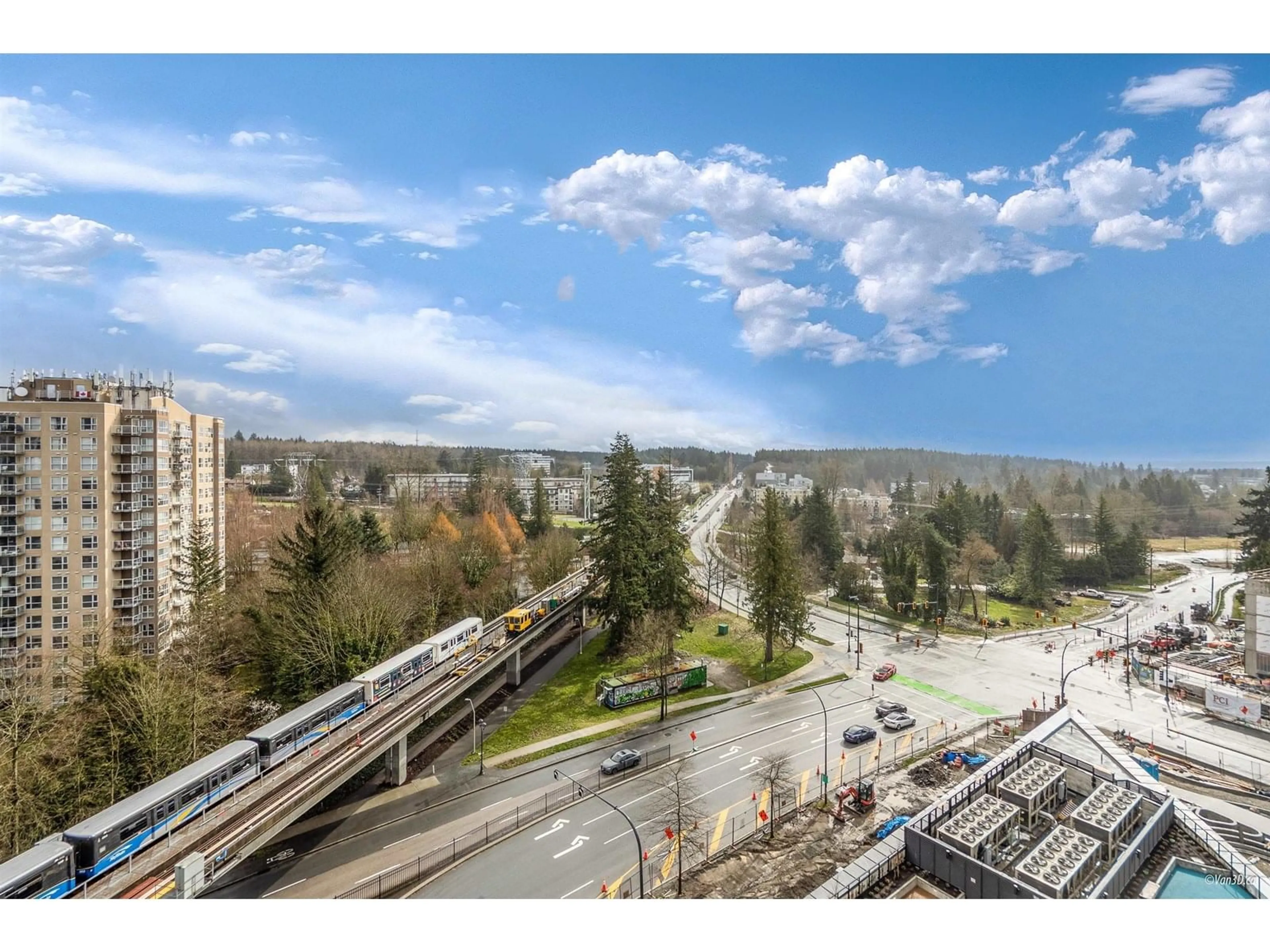 A pic from outside/outdoor area/front of a property/back of a property/a pic from drone, city buildings view from balcony for 1109 - 13725 GEORGE JUNCTION, Surrey British Columbia V3T0V7
