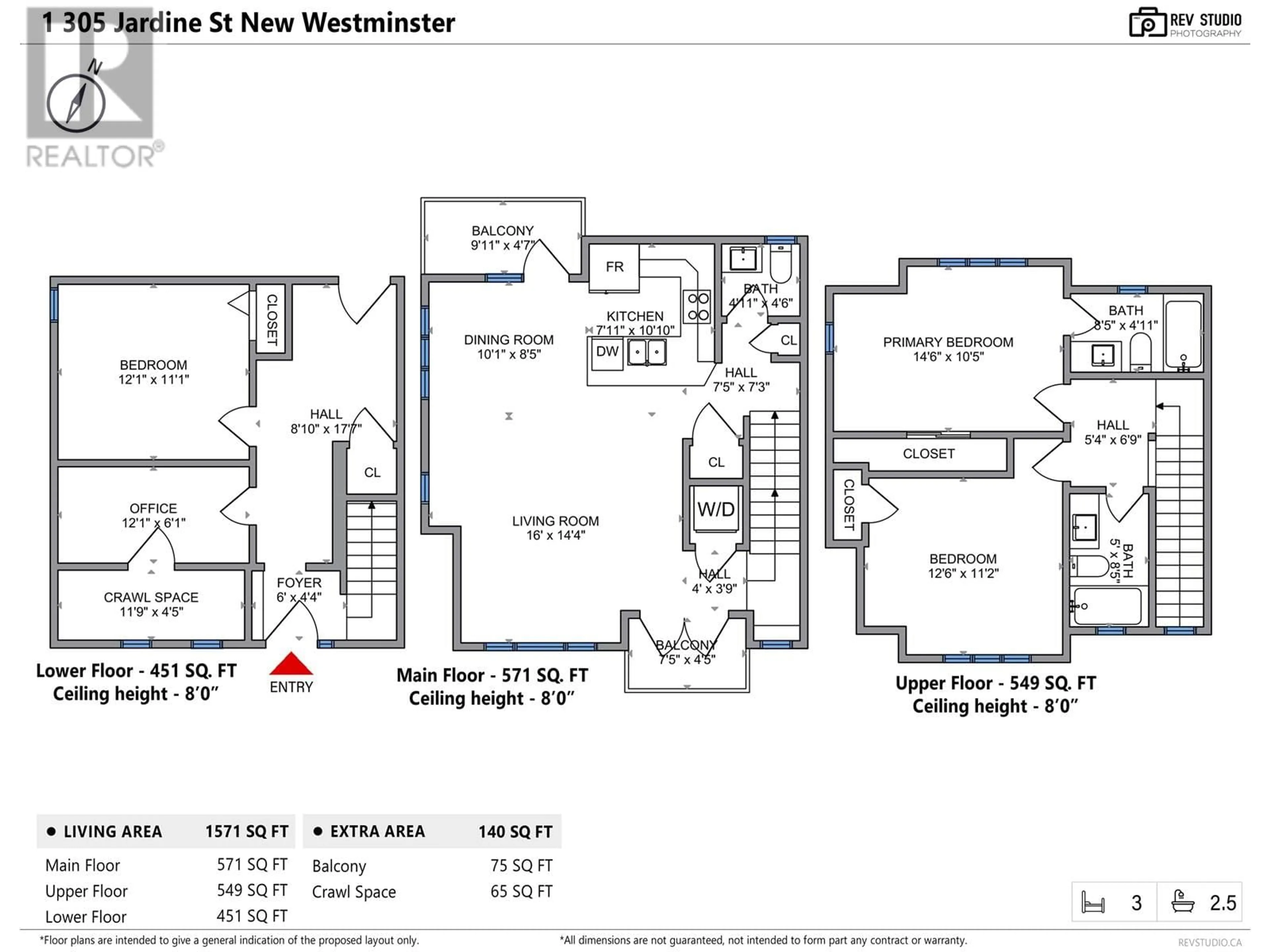 Floor plan for 1 - 305 JARDINE STREET, New Westminster British Columbia V3M5M6