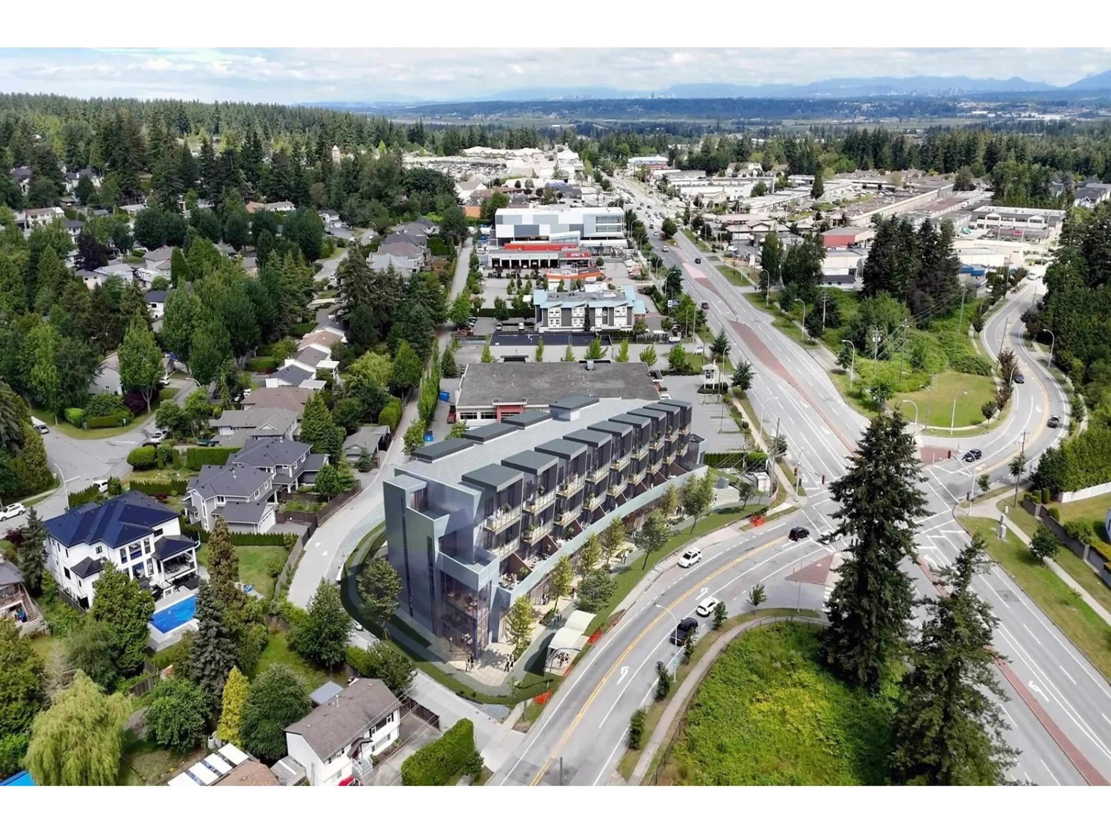 A pic from outside/outdoor area/front of a property/back of a property/a pic from drone, mountain view for 407 - 2233 156, Surrey British Columbia V4A4V3