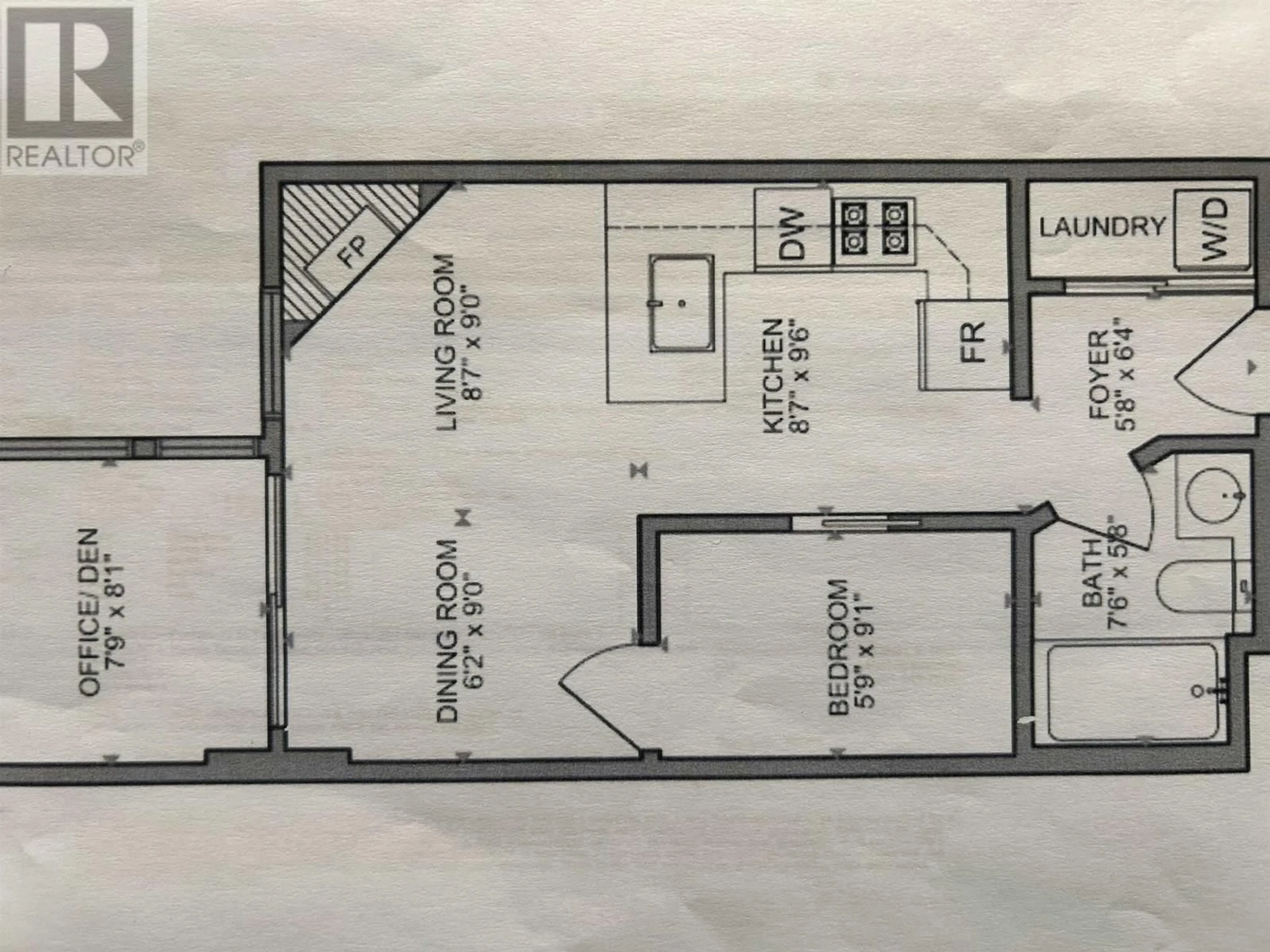 Floor plan for 706 - 939 HOMER STREET, Vancouver British Columbia V6B2W6