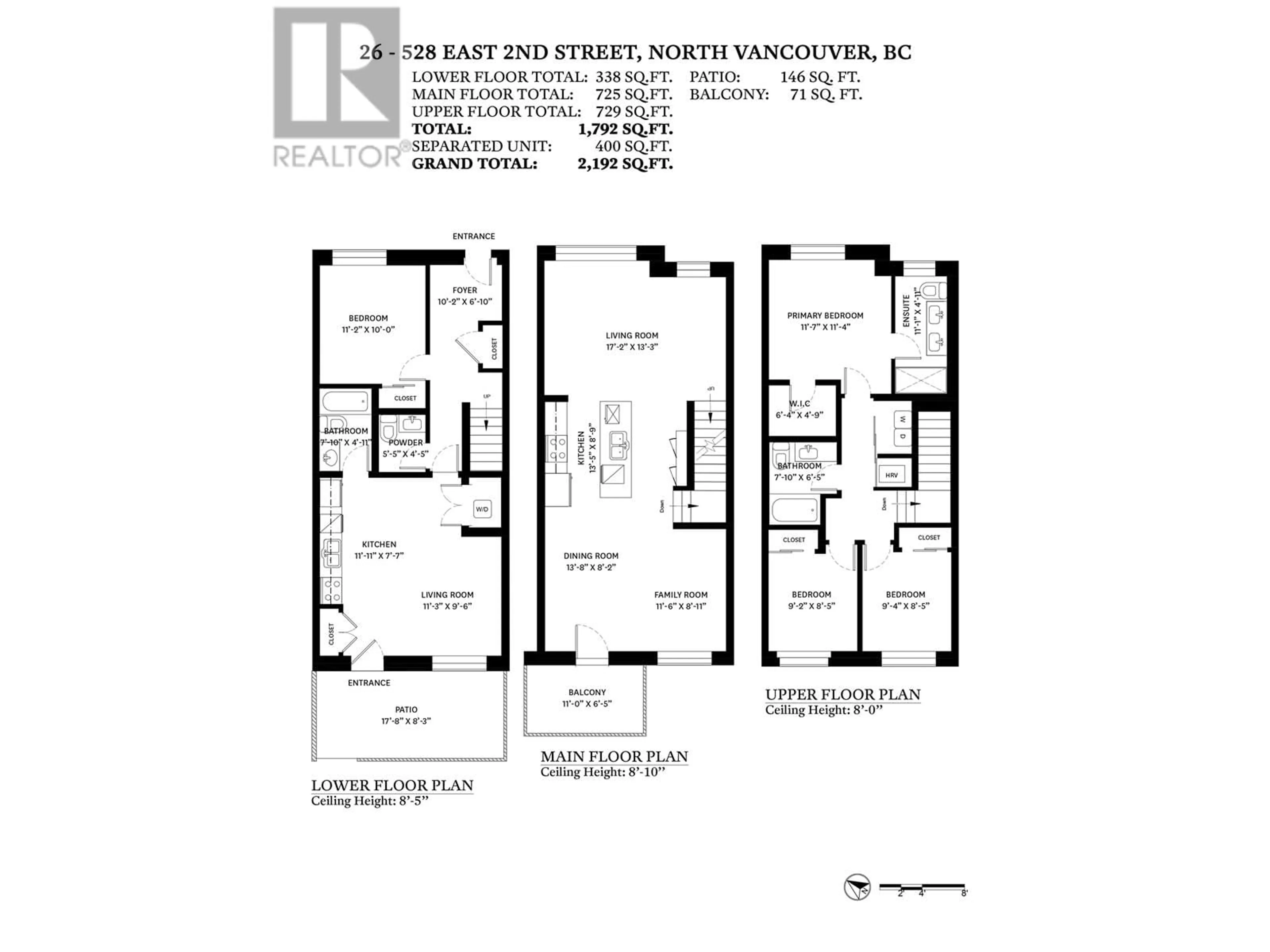 Floor plan for 26 - 528 2ND STREET, North Vancouver British Columbia V7L0G8