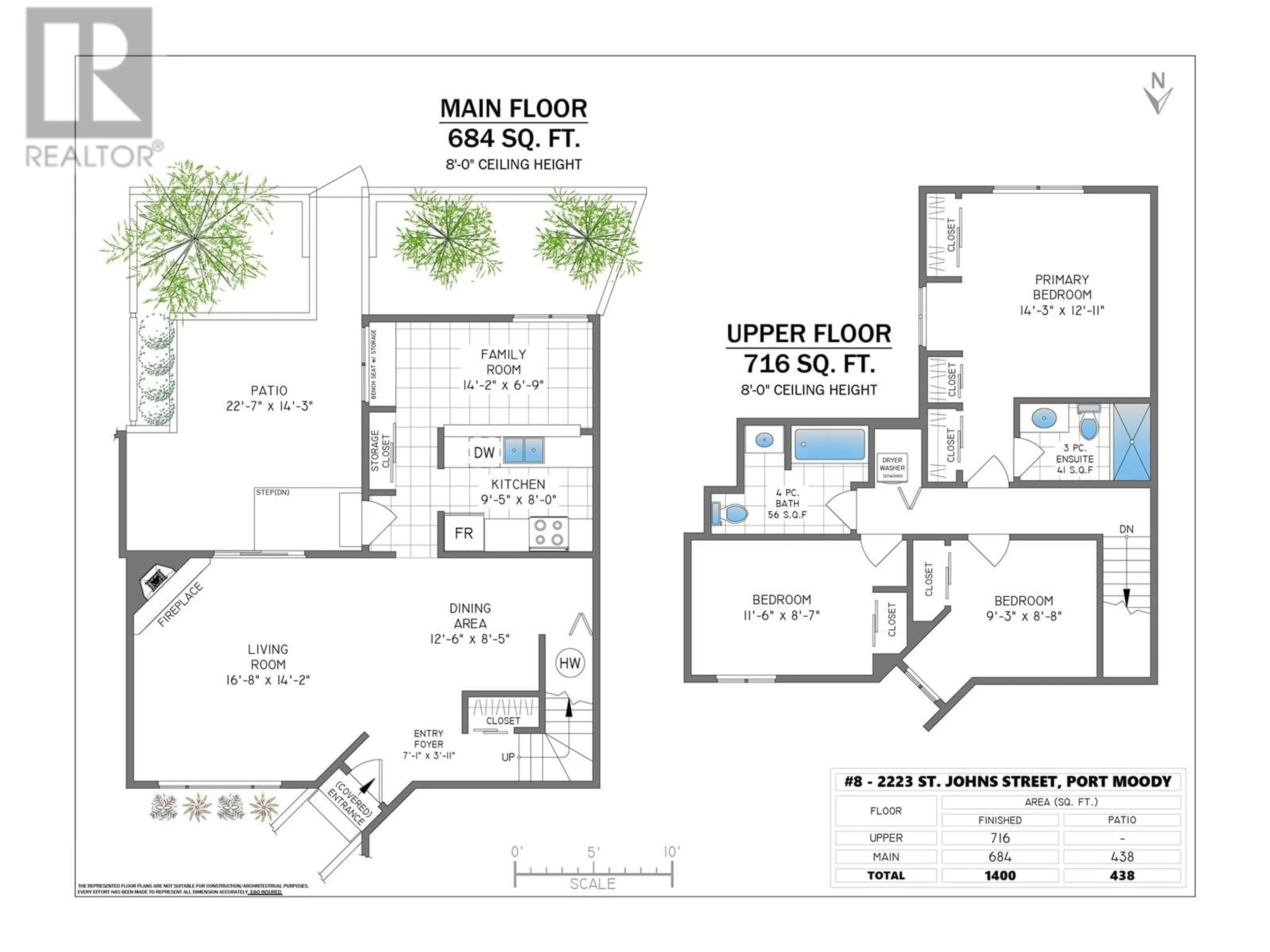 Floor plan for 8 - 2223 ST. JOHNS STREET, Port Moody British Columbia V3H4L9