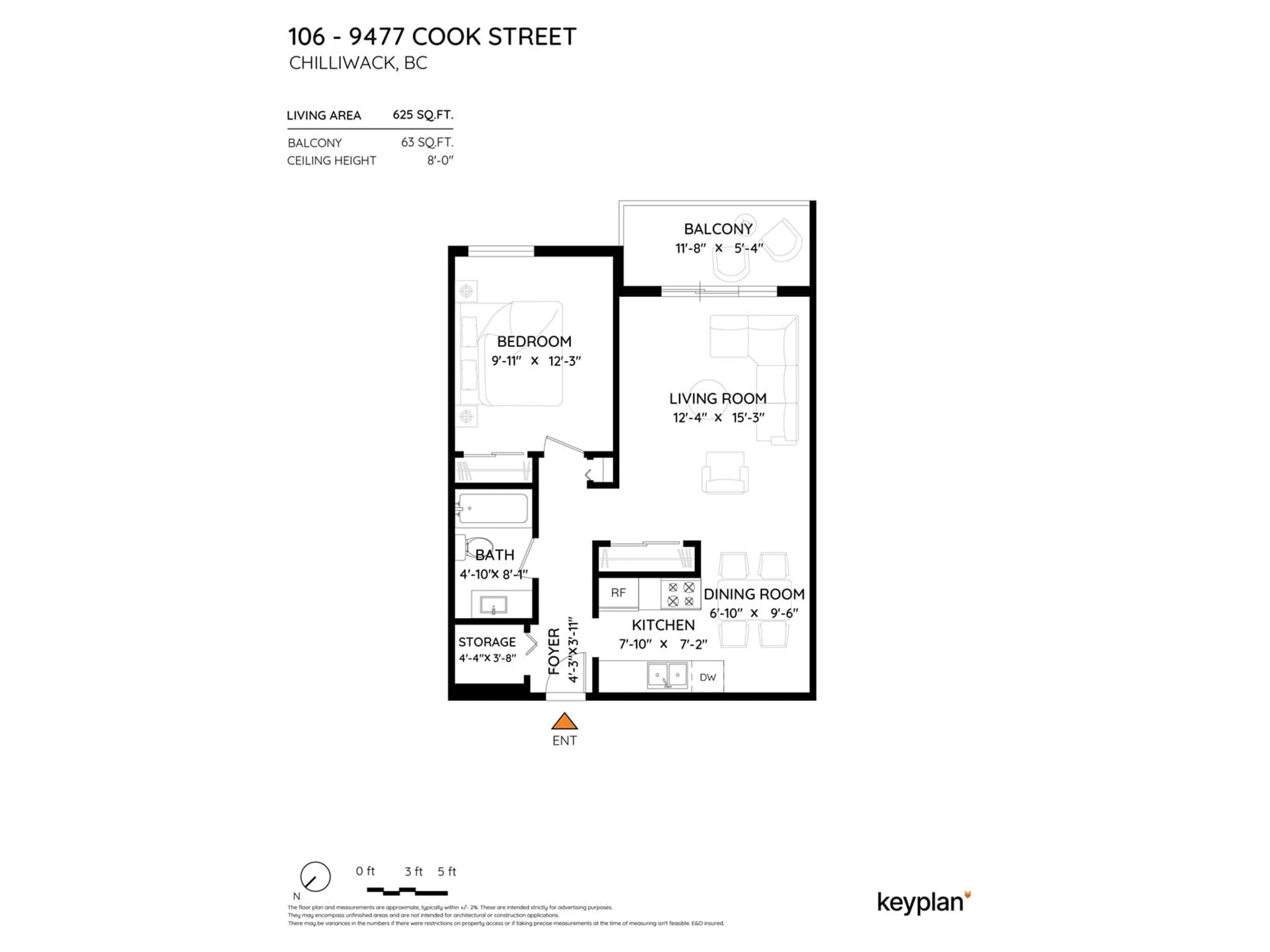 Floor plan for 106 - 9477 COOK STREET, Chilliwack British Columbia V2P4J8