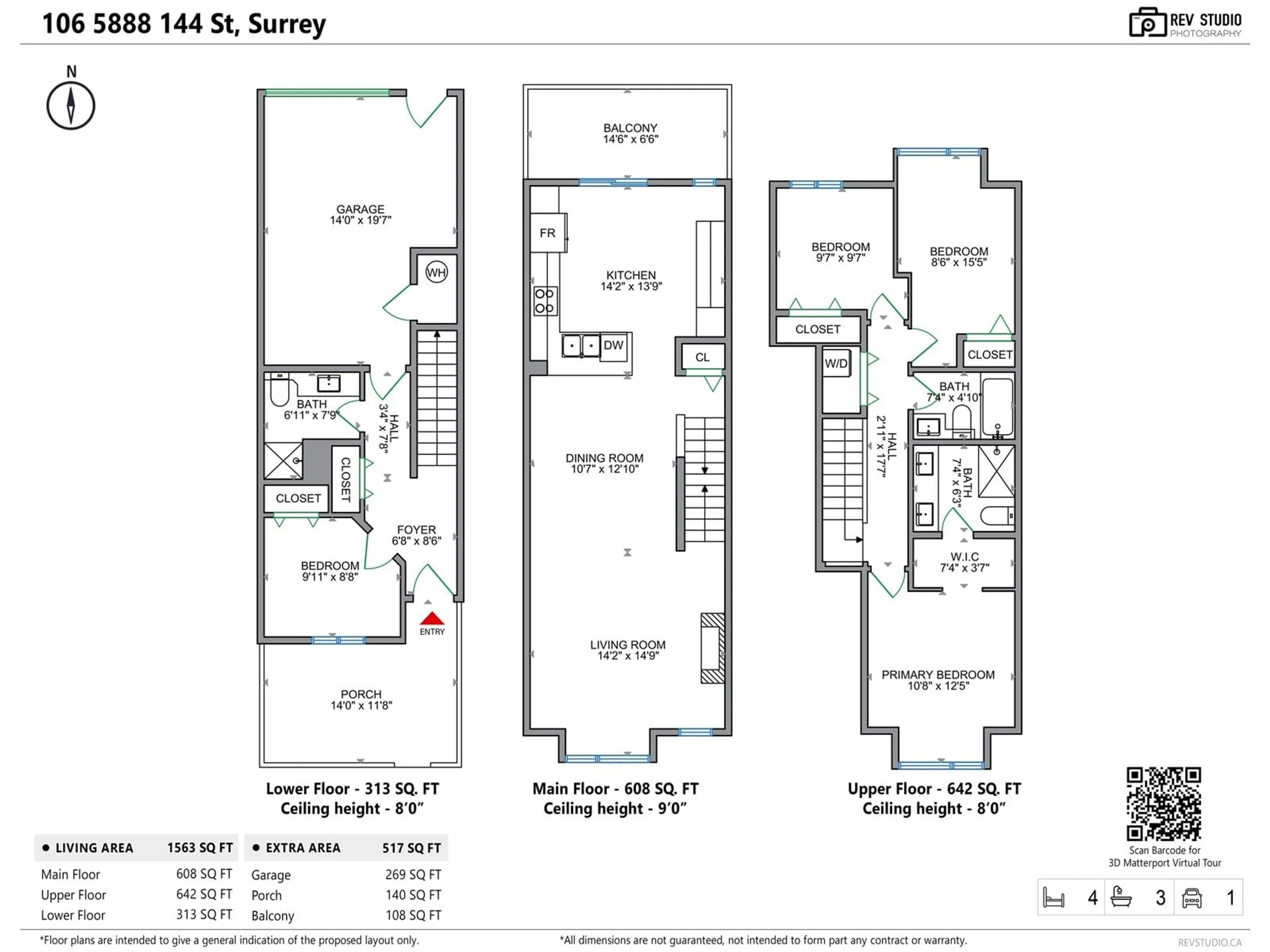 Floor plan for 106 - 5888 144, Surrey British Columbia V3X0G8