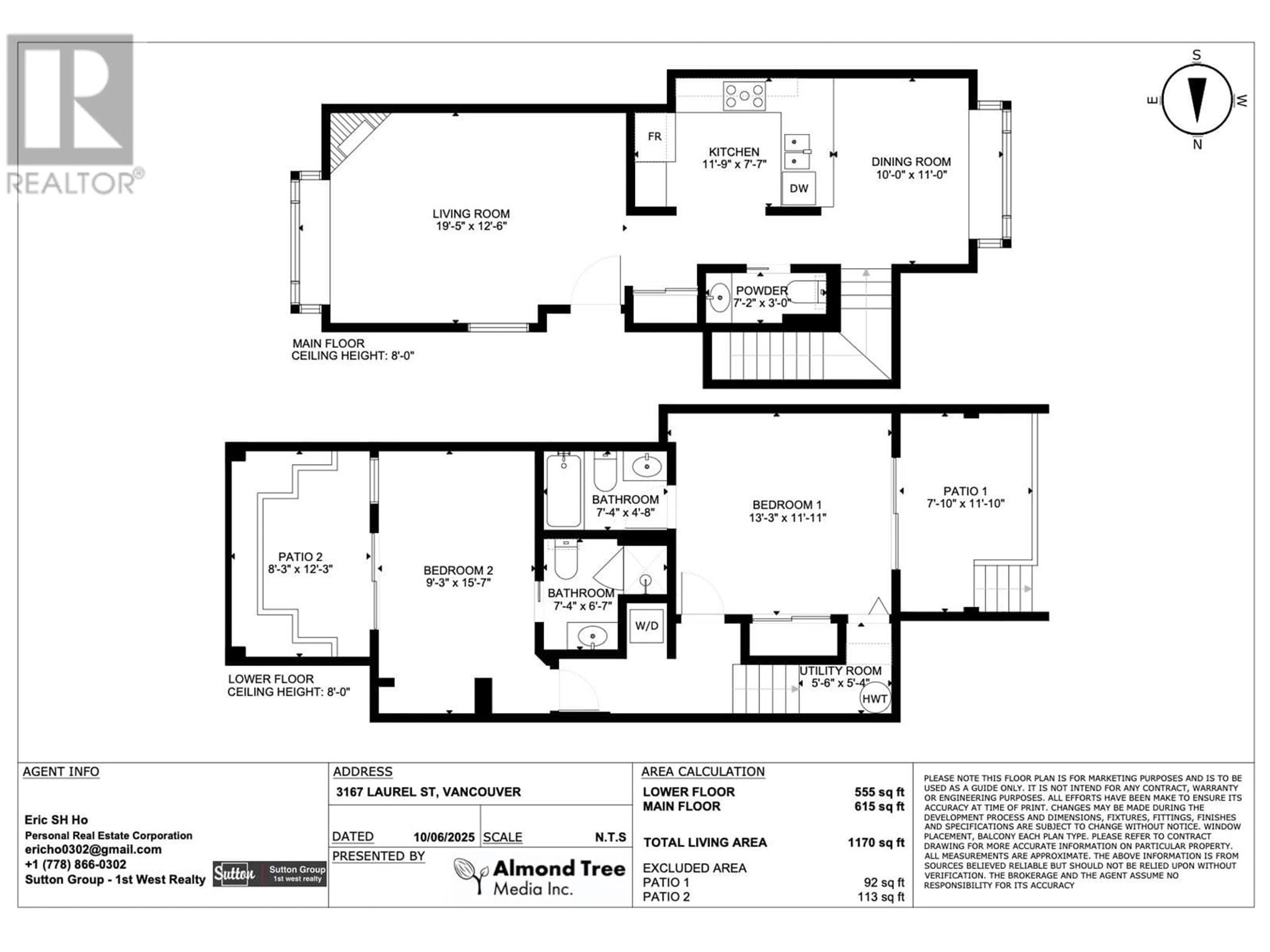 Floor plan for 3167 LAUREL STREET, Vancouver British Columbia V5Z3T7