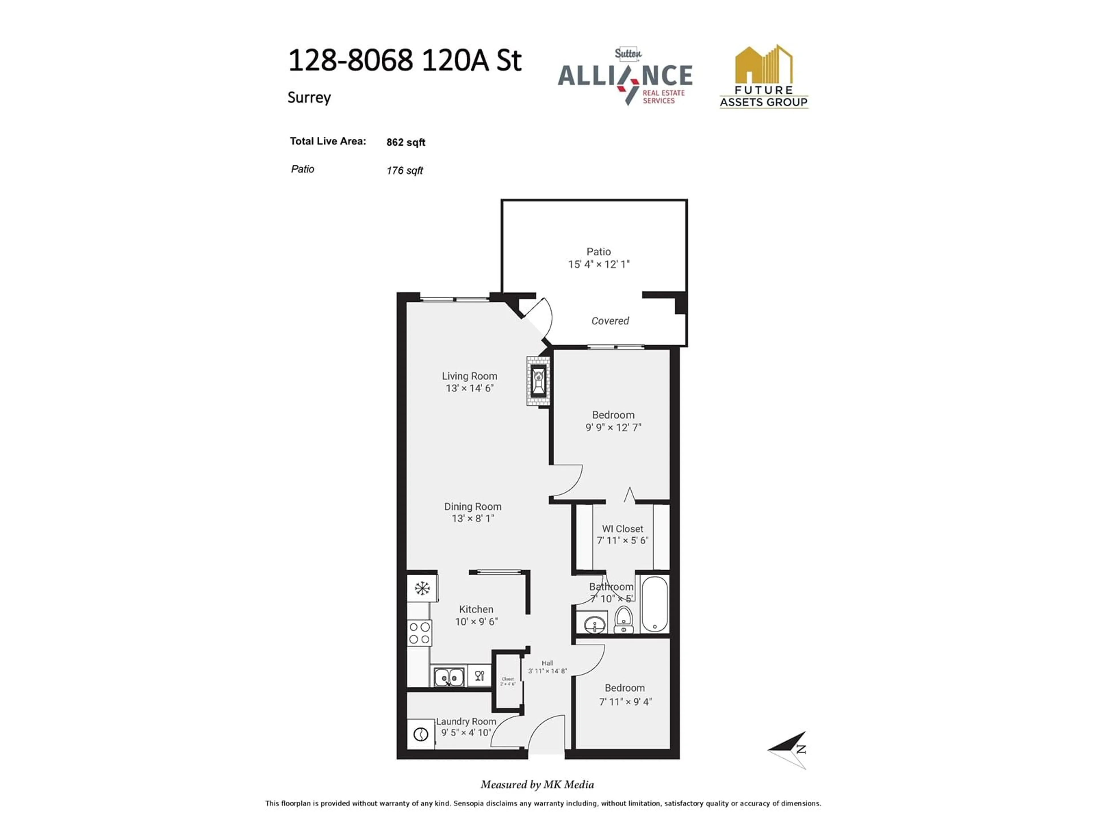 Floor plan for 128 - 8068 120A, Surrey British Columbia V3W3P3