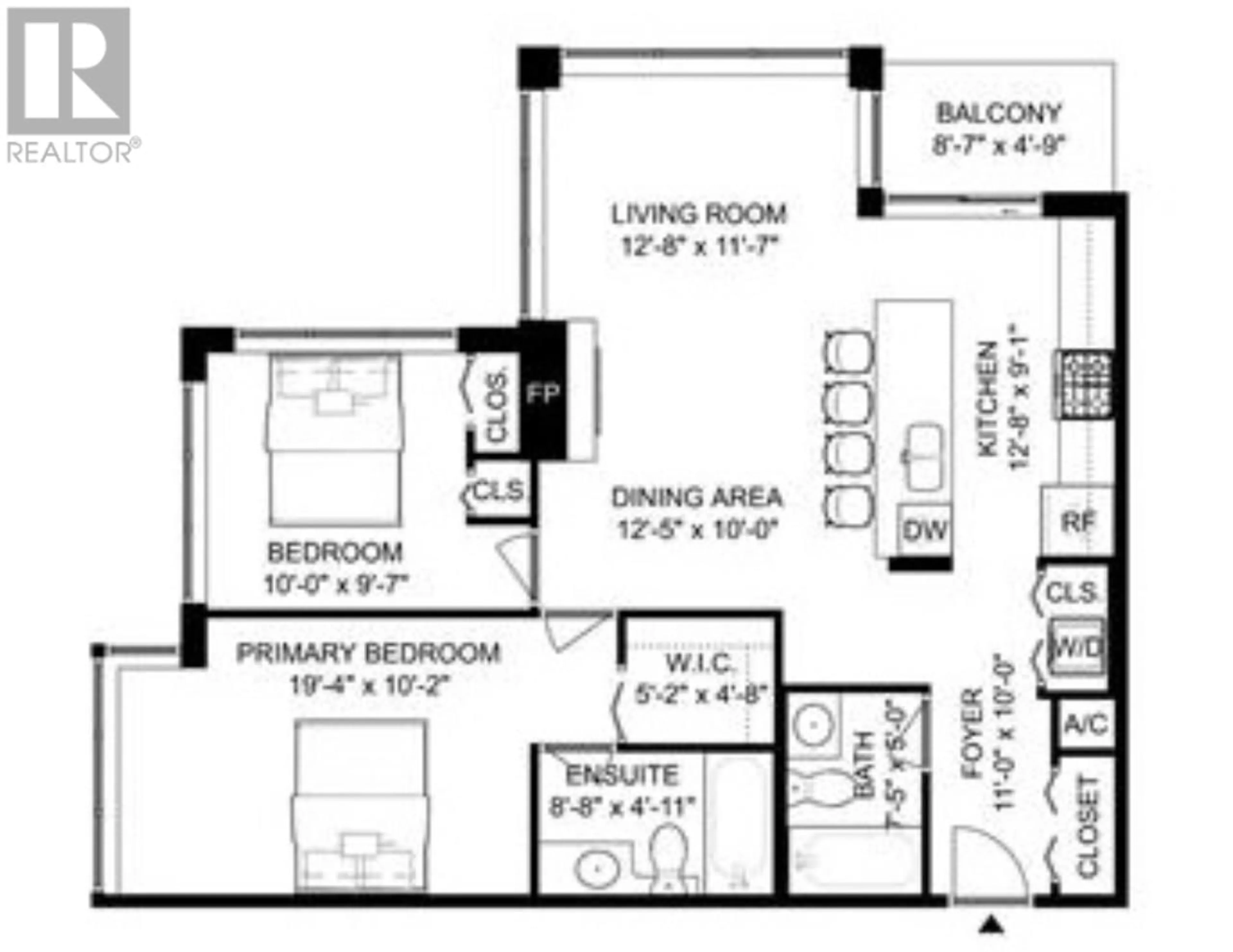 Floor plan for 807 - 6068 NO. 3 ROAD, Richmond British Columbia V6Y4M7