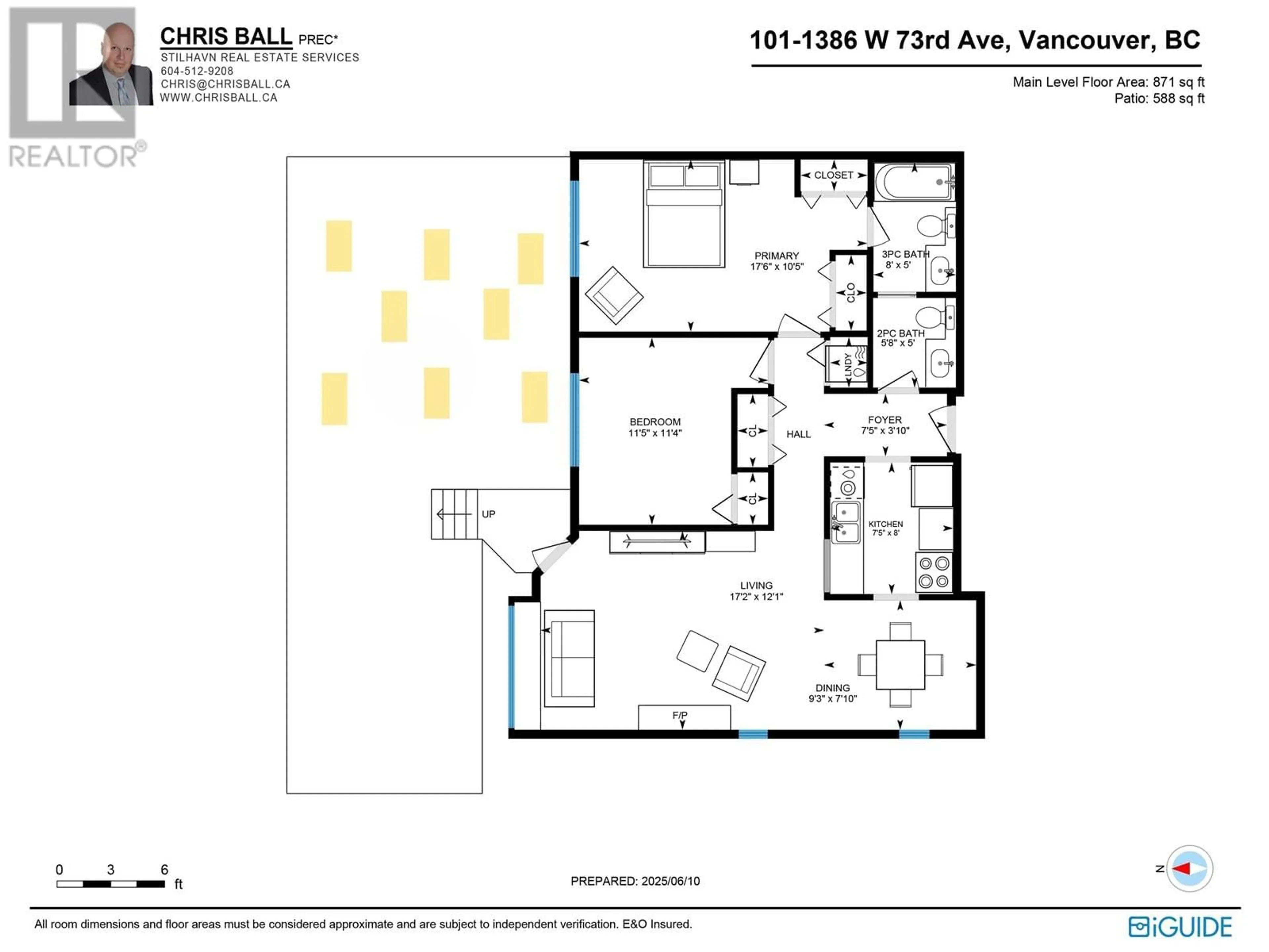 Floor plan for 101 - 1386 73RD AVENUE, Vancouver British Columbia V6P3E8