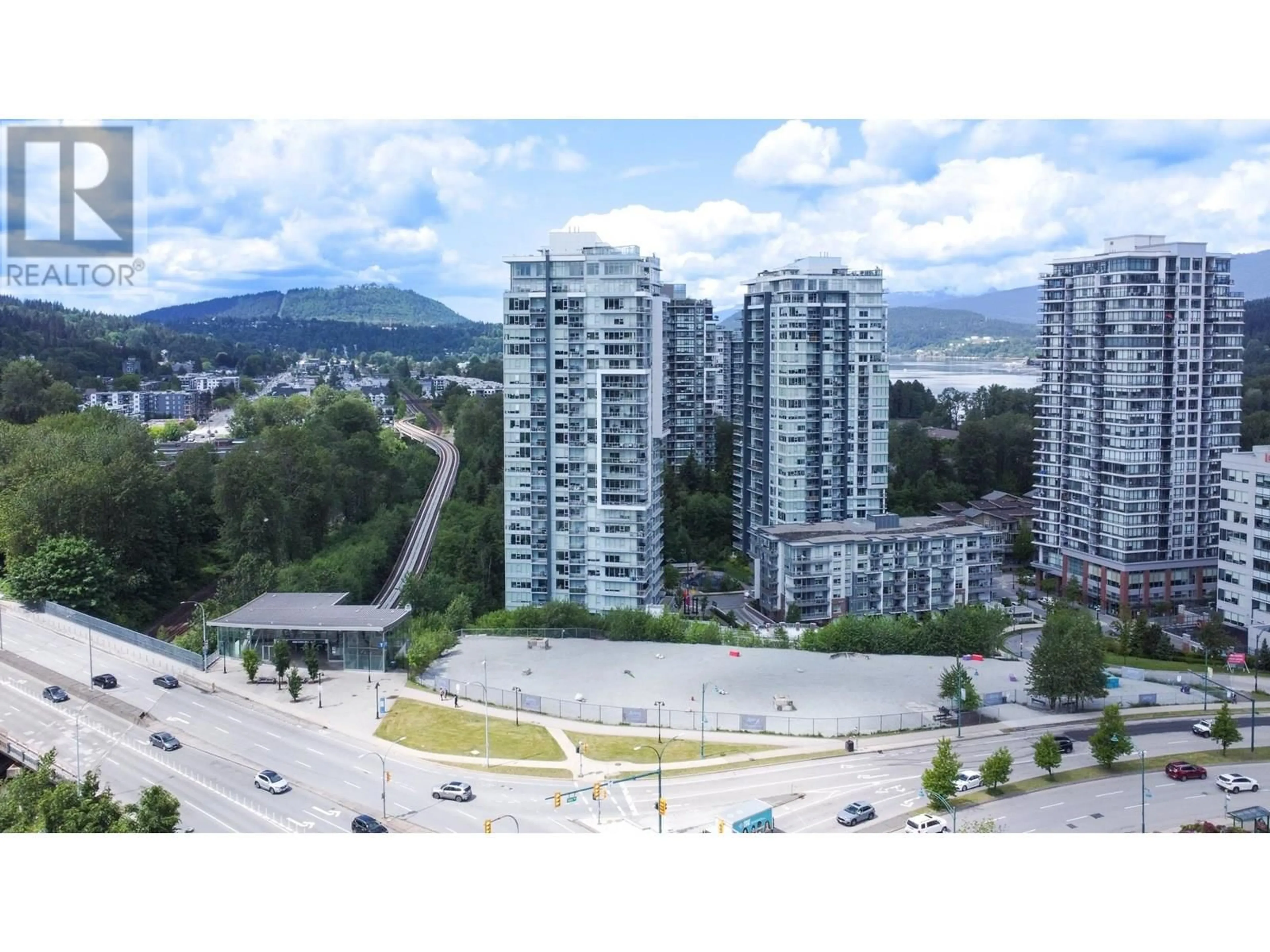 A pic from outside/outdoor area/front of a property/back of a property/a pic from drone, city buildings view from balcony for 1004 - 308 MORRISSEY ROAD, Port Moody British Columbia V3H0M2
