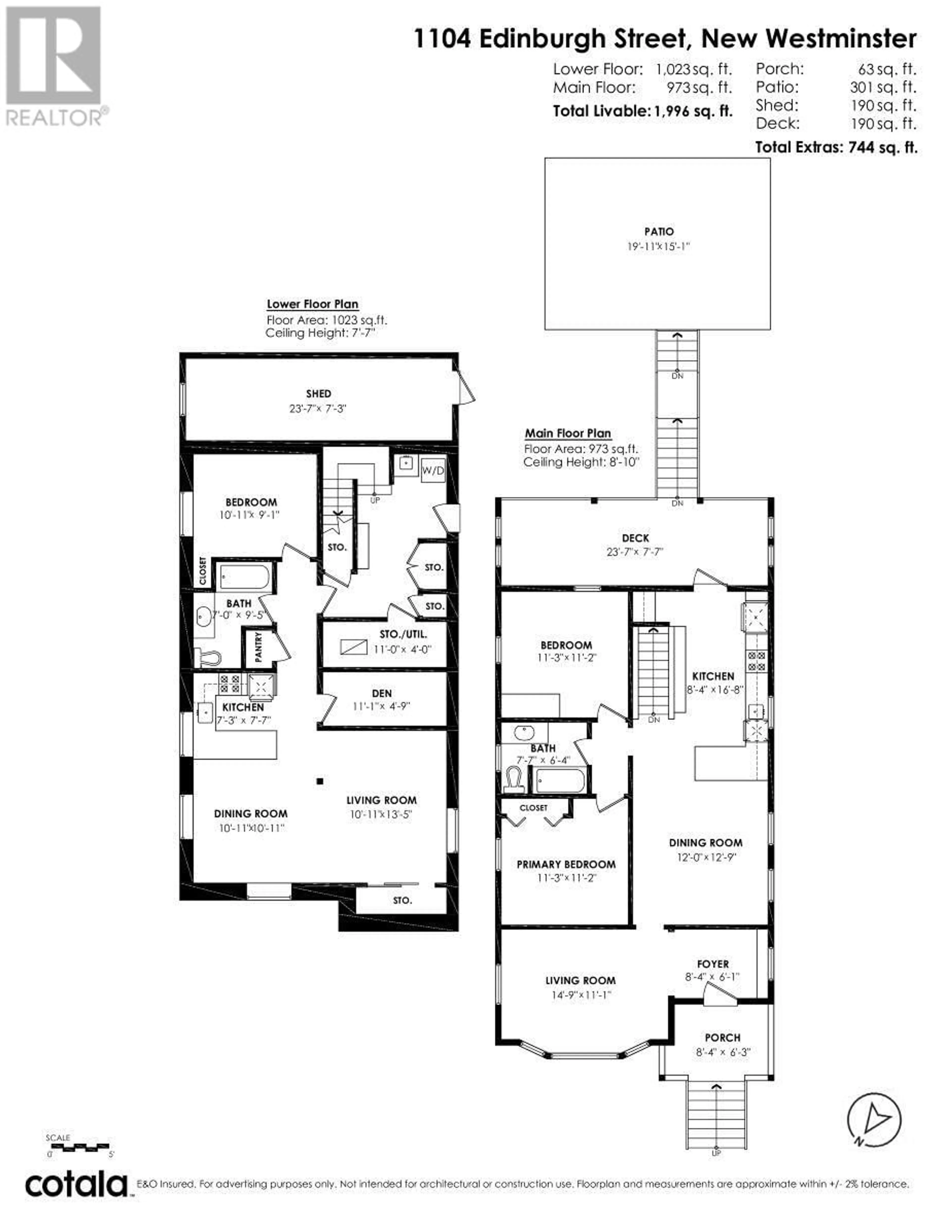 Floor plan for 1104 EDINBURGH STREET, New Westminster British Columbia V3M2V7