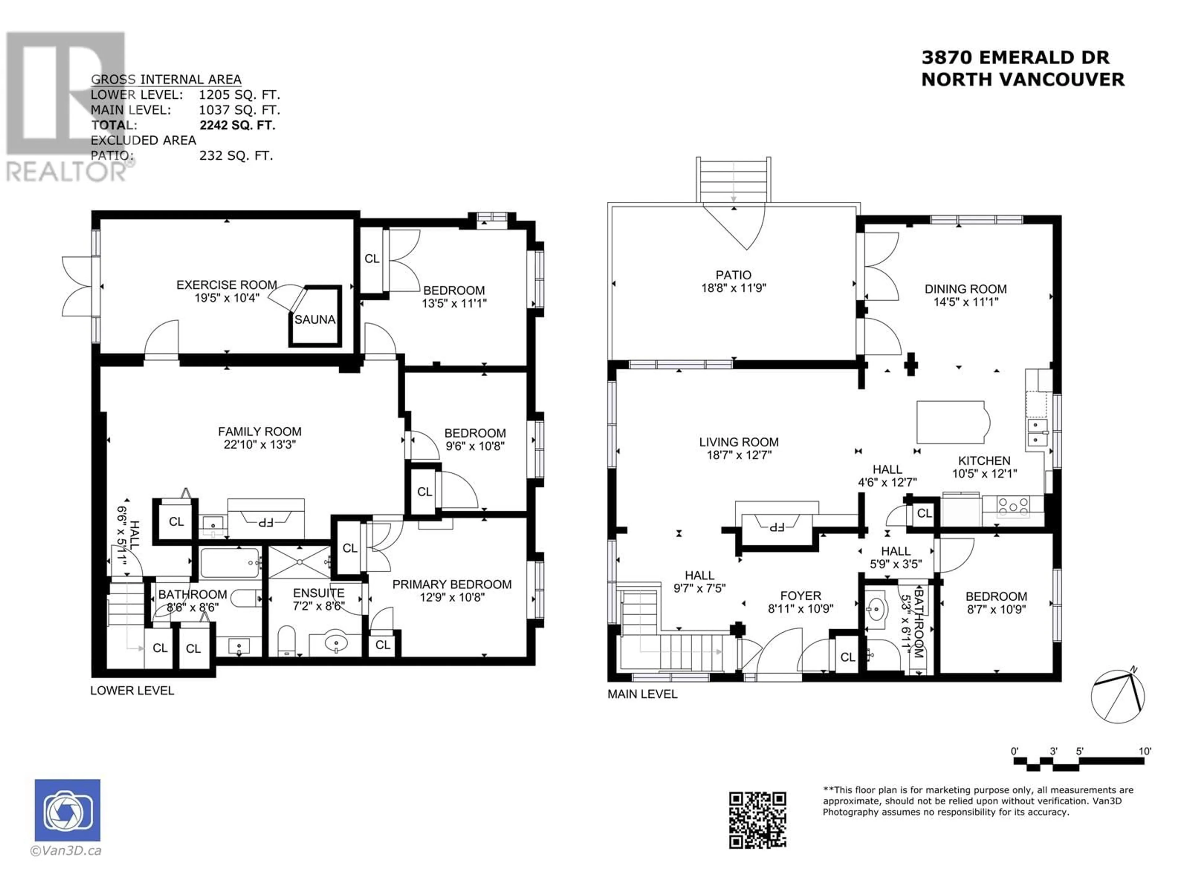Floor plan for 3870 EMERALD DRIVE, North Vancouver British Columbia V7R3B8