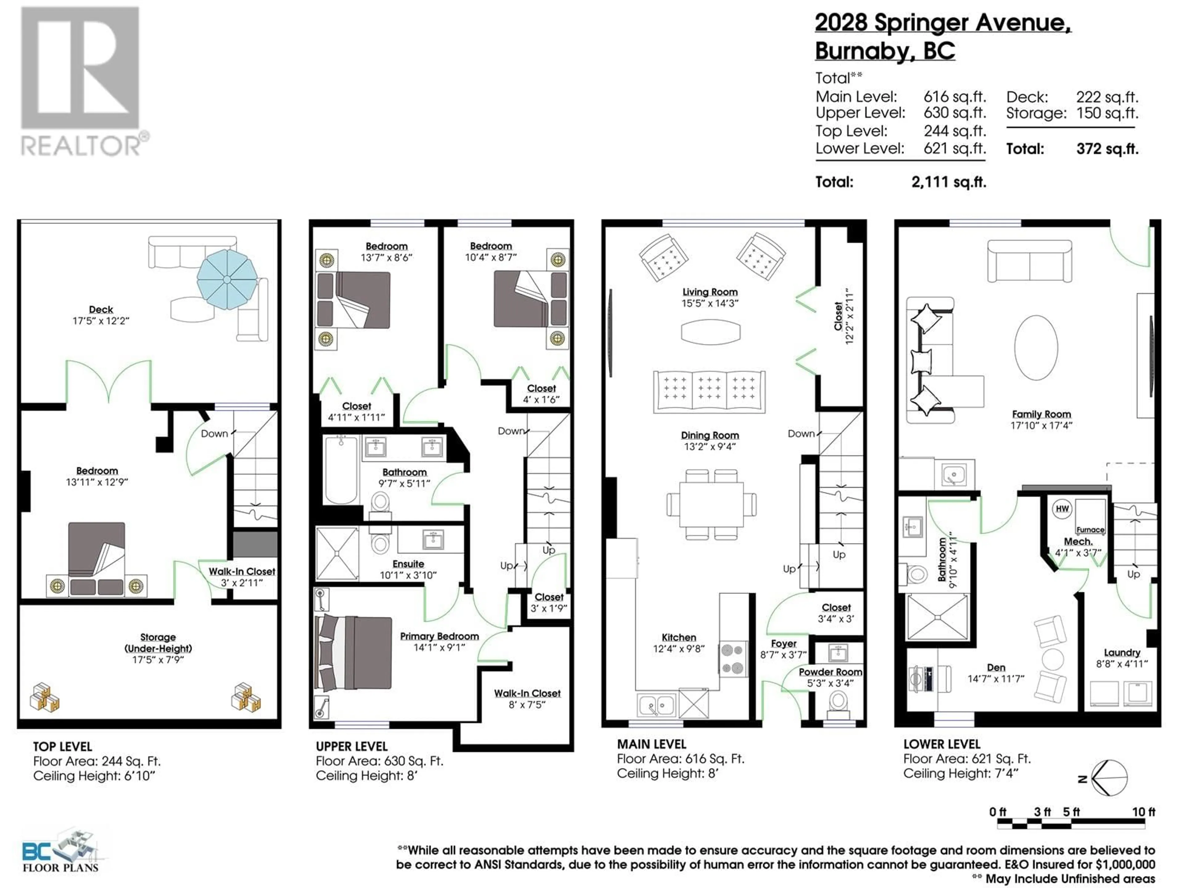 Floor plan for 2028 SPRINGER AVENUE, Burnaby British Columbia V5B3M5