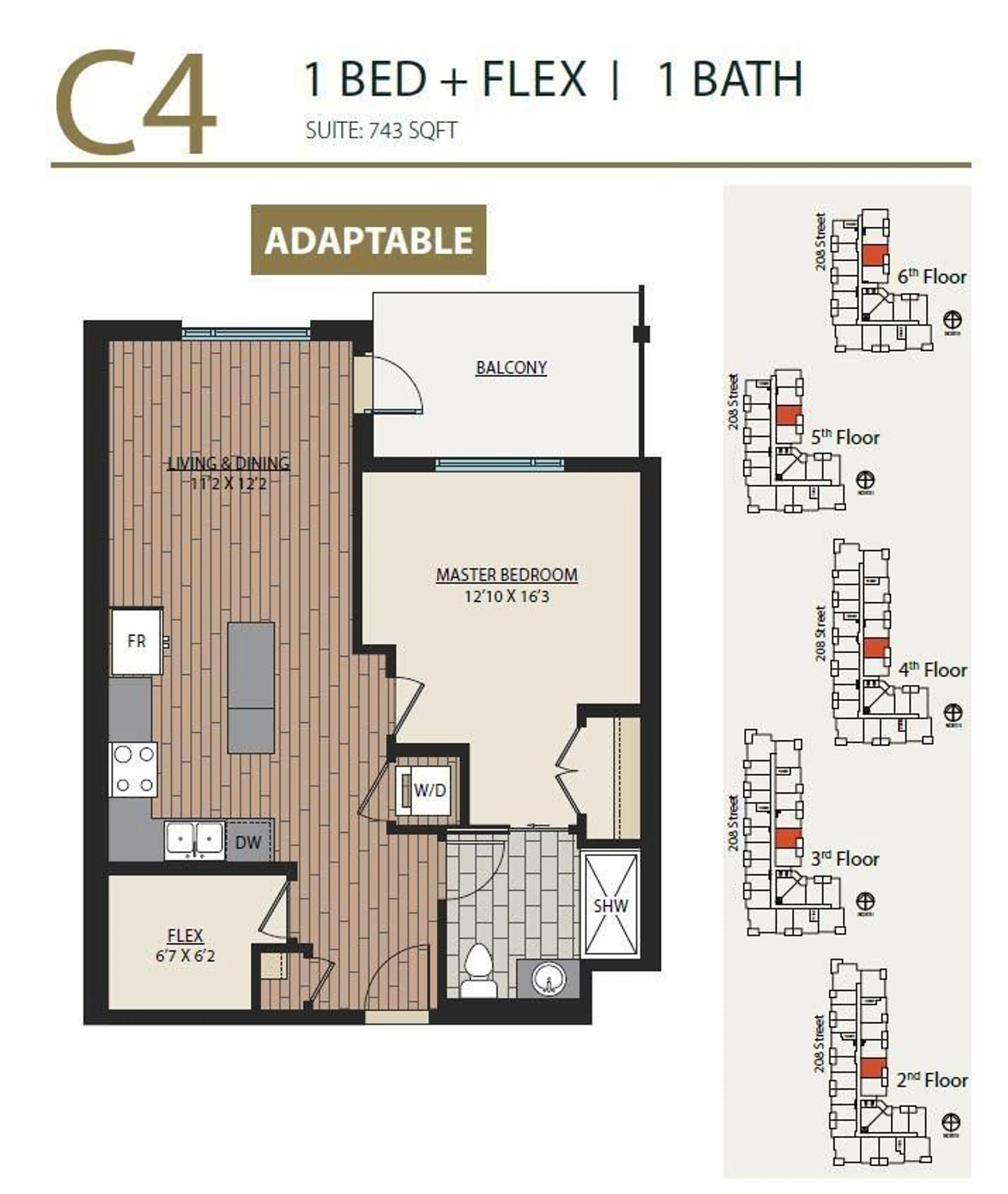 Floor plan for A333 - 8233 208B, Langley British Columbia V0V0V0