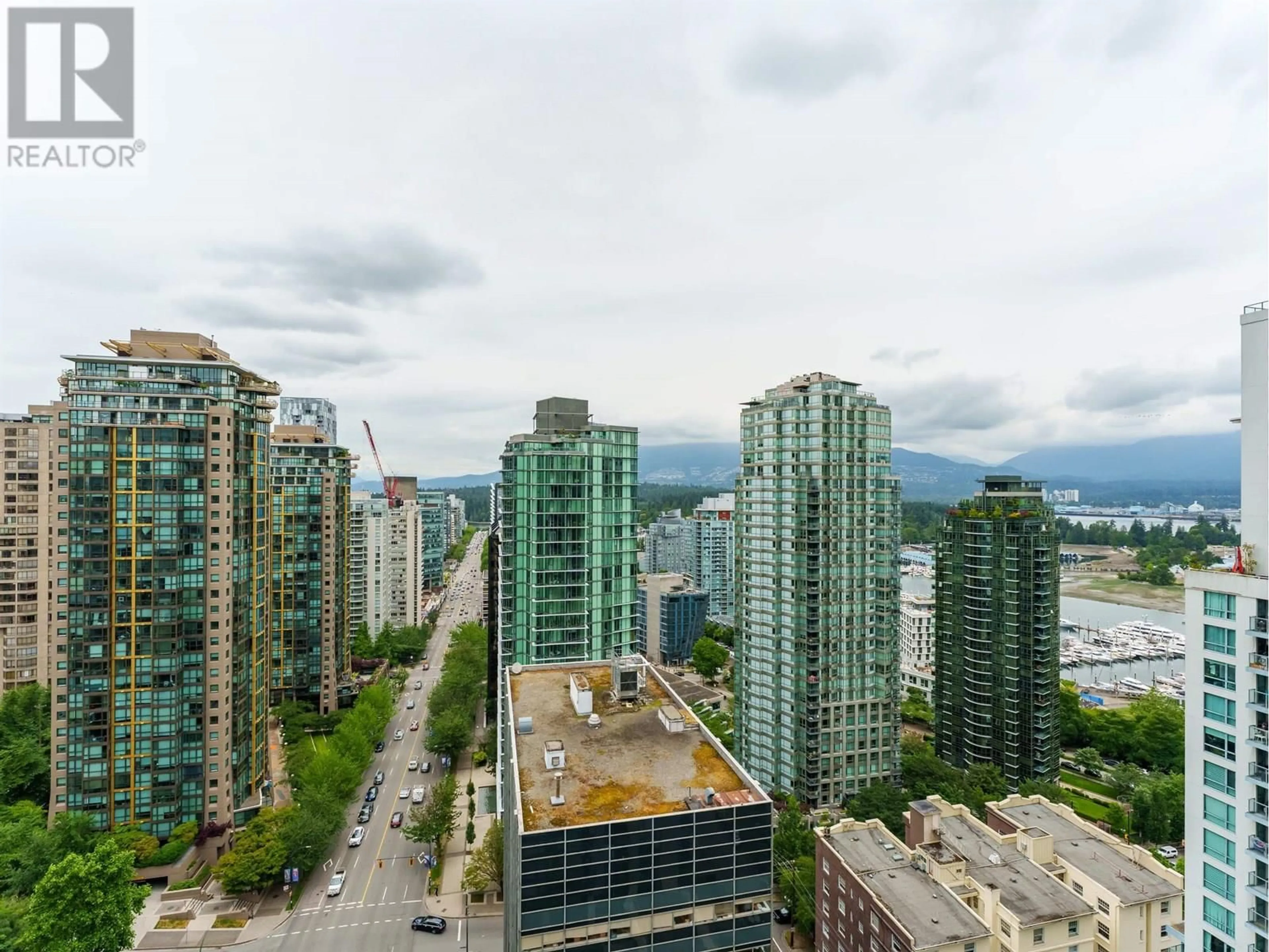 A pic from outside/outdoor area/front of a property/back of a property/a pic from drone, city buildings view from balcony for 2304 - 1239 GEORGIA STREET, Vancouver British Columbia V6E4R8