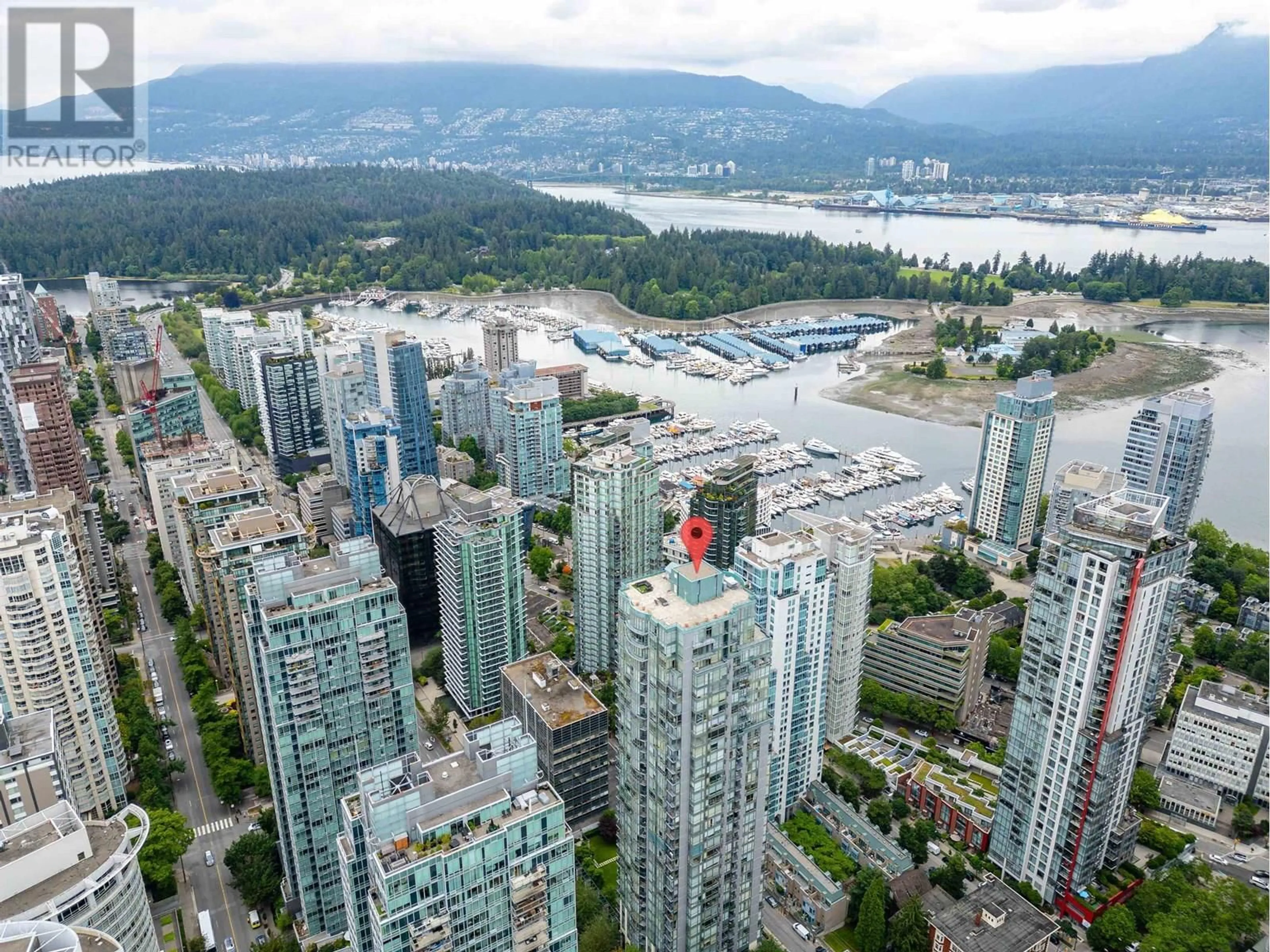 A pic from outside/outdoor area/front of a property/back of a property/a pic from drone, city buildings view from balcony for 2304 - 1239 GEORGIA STREET, Vancouver British Columbia V6E4R8