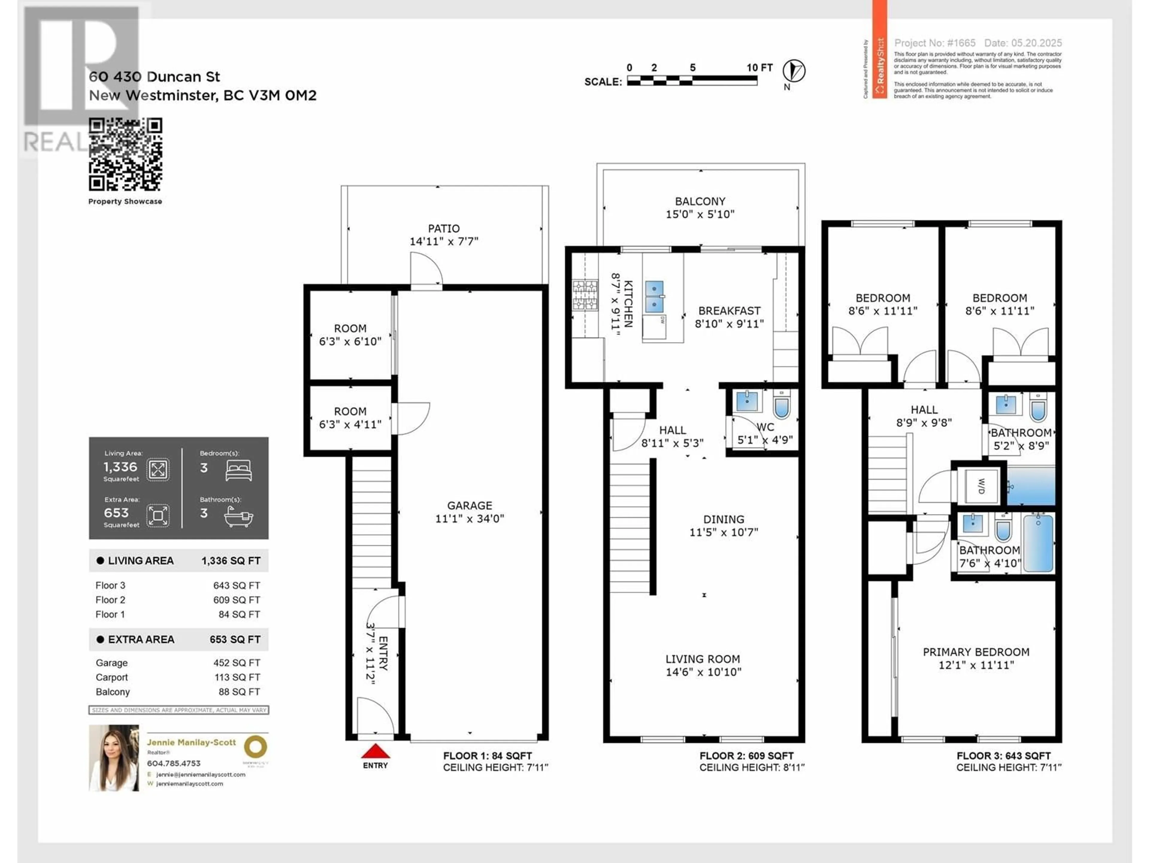 Floor plan for 60 - 430 DUNCAN STREET, New Westminster British Columbia V3M0M2