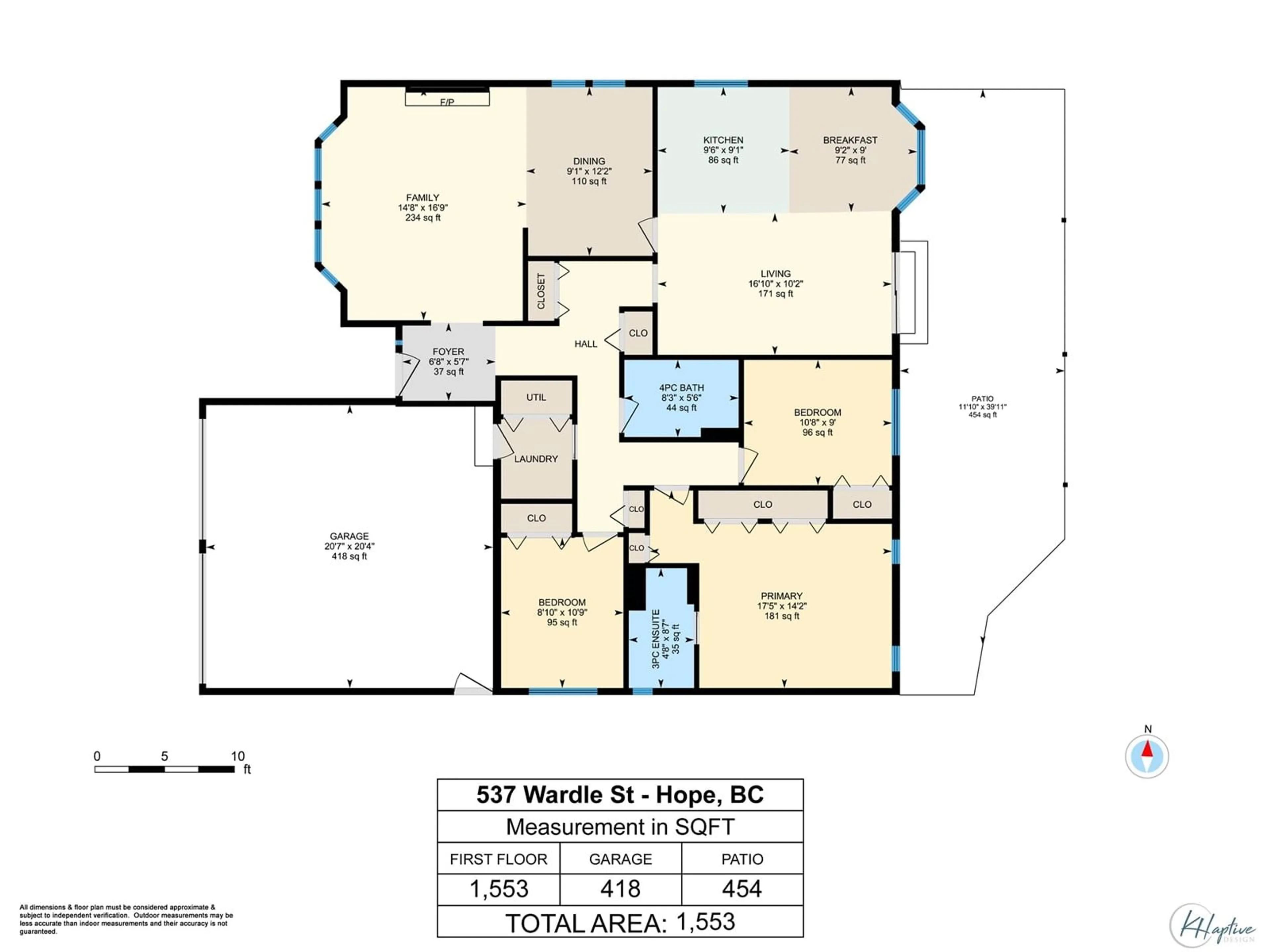 Floor plan for 537 WARDLE STREET, Hope British Columbia V0X1L0