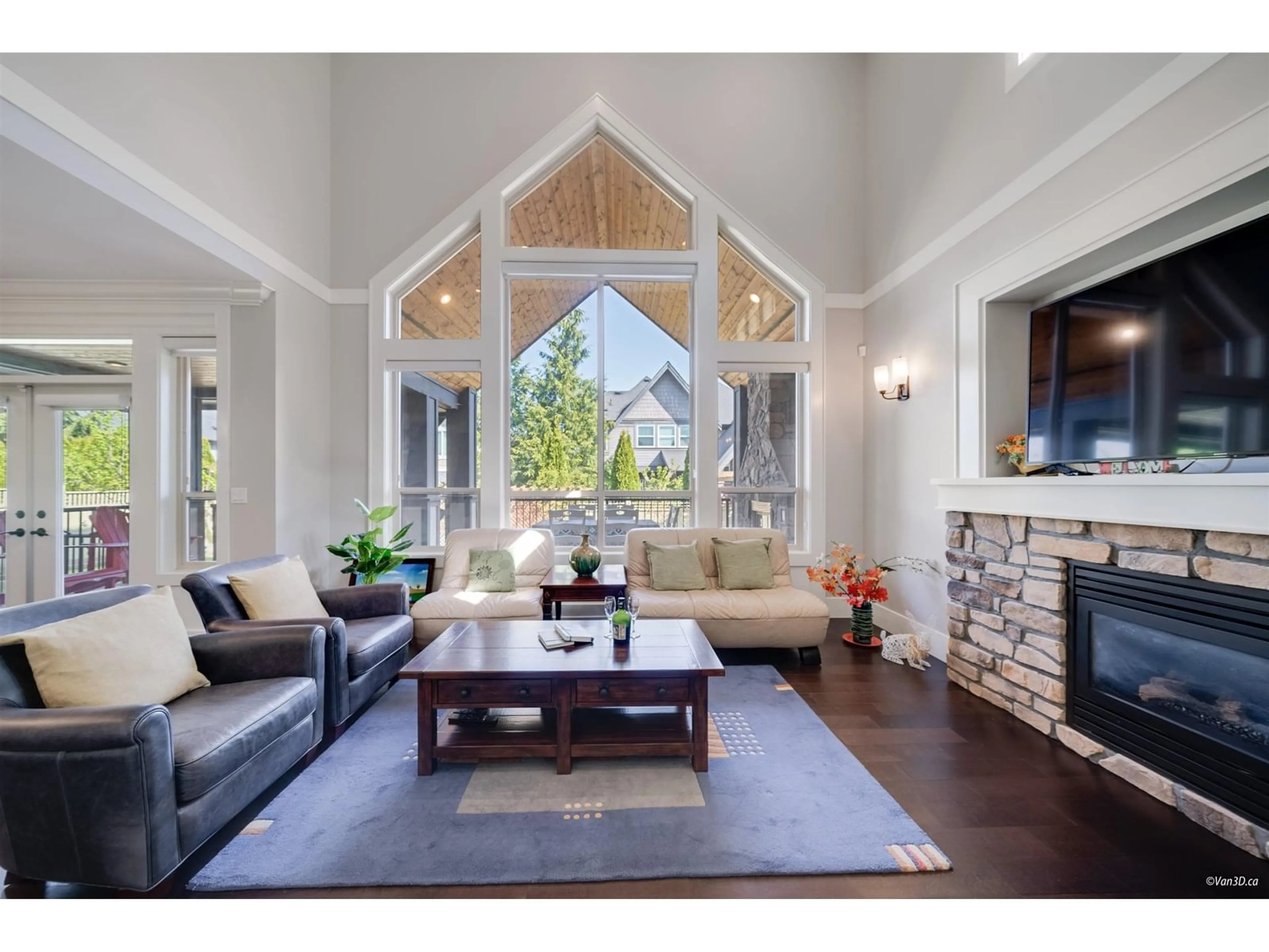 Living room with furniture, wood/laminate floor for 16147 27B, Surrey British Columbia V3Z3W1