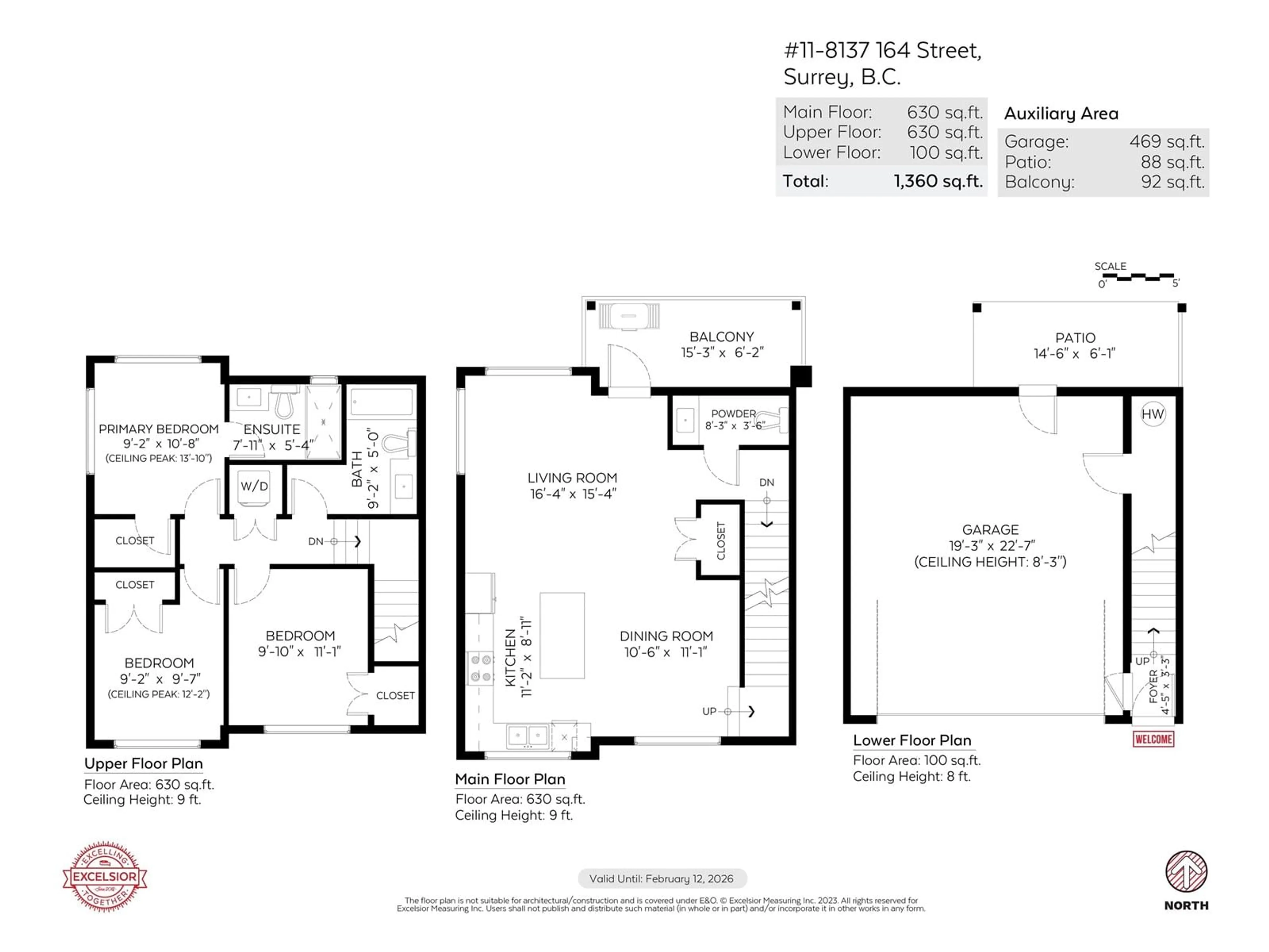 Floor plan for 11 - 8137 164, Surrey British Columbia V4N0P1