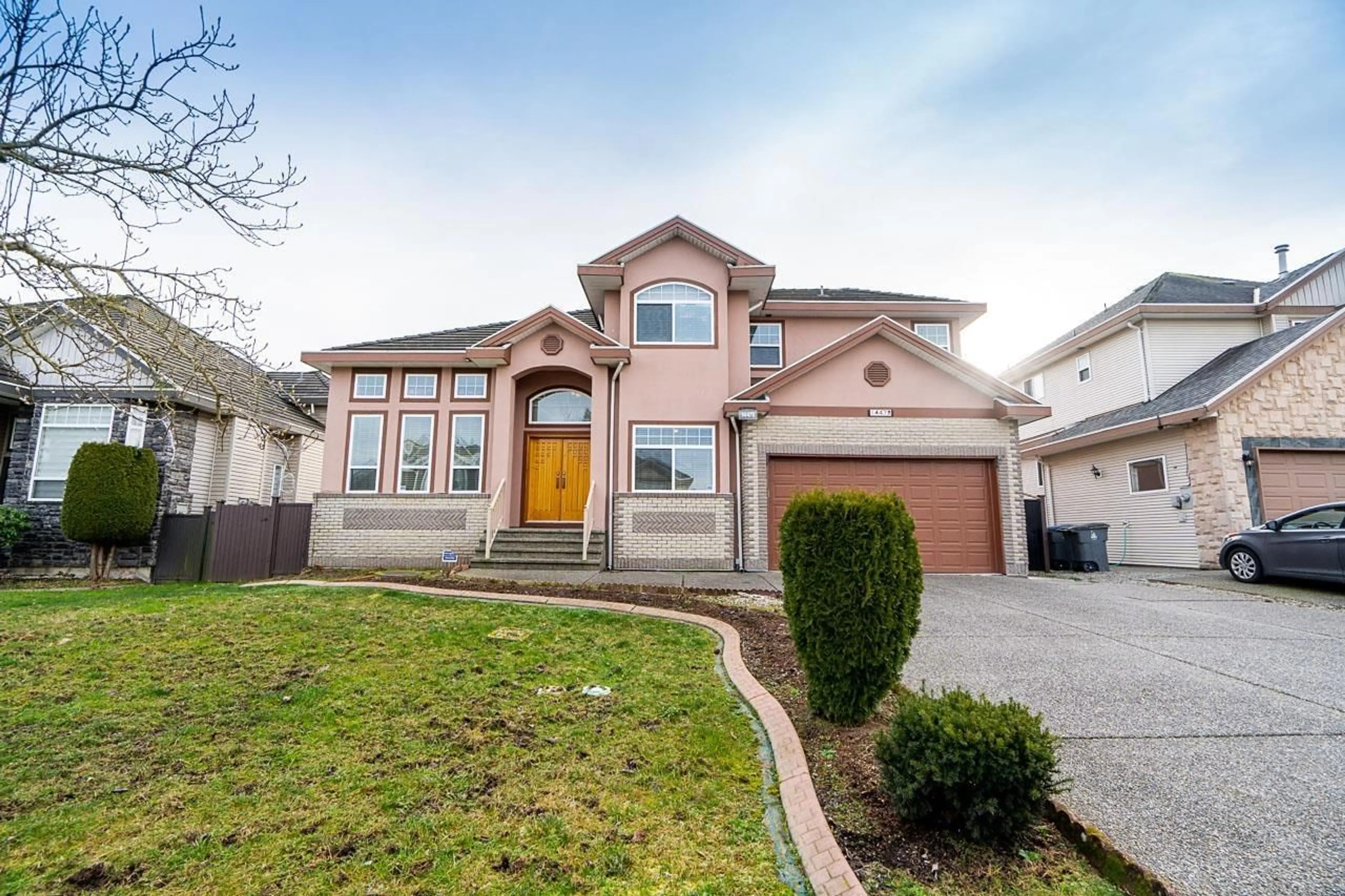 Home with vinyl exterior material, street for 14478 74A, Surrey British Columbia V3S0S3