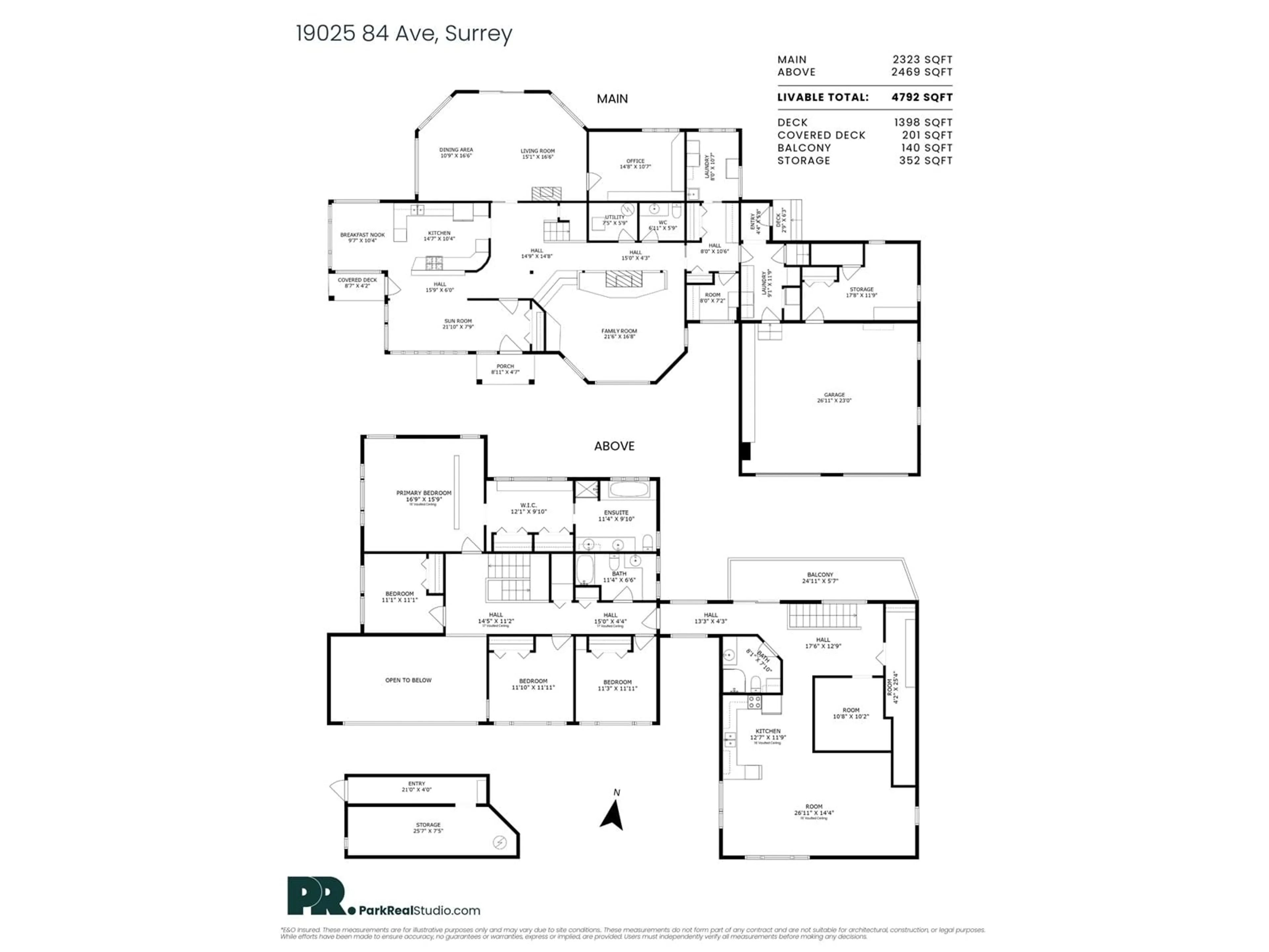 Floor plan for 19025 84TH, Surrey British Columbia V4N6B3