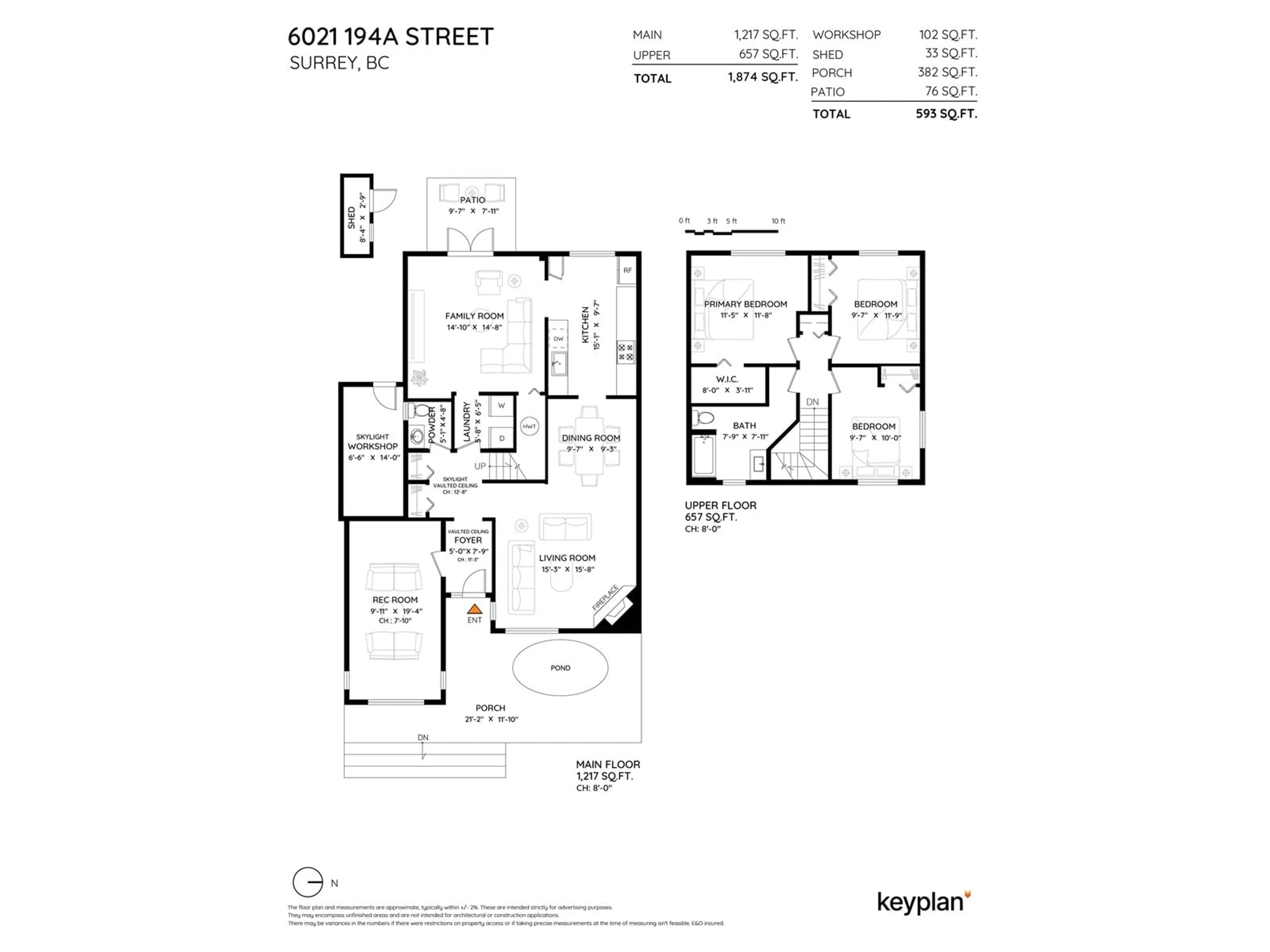 Floor plan for 6021 194A, Surrey British Columbia V3S7L2