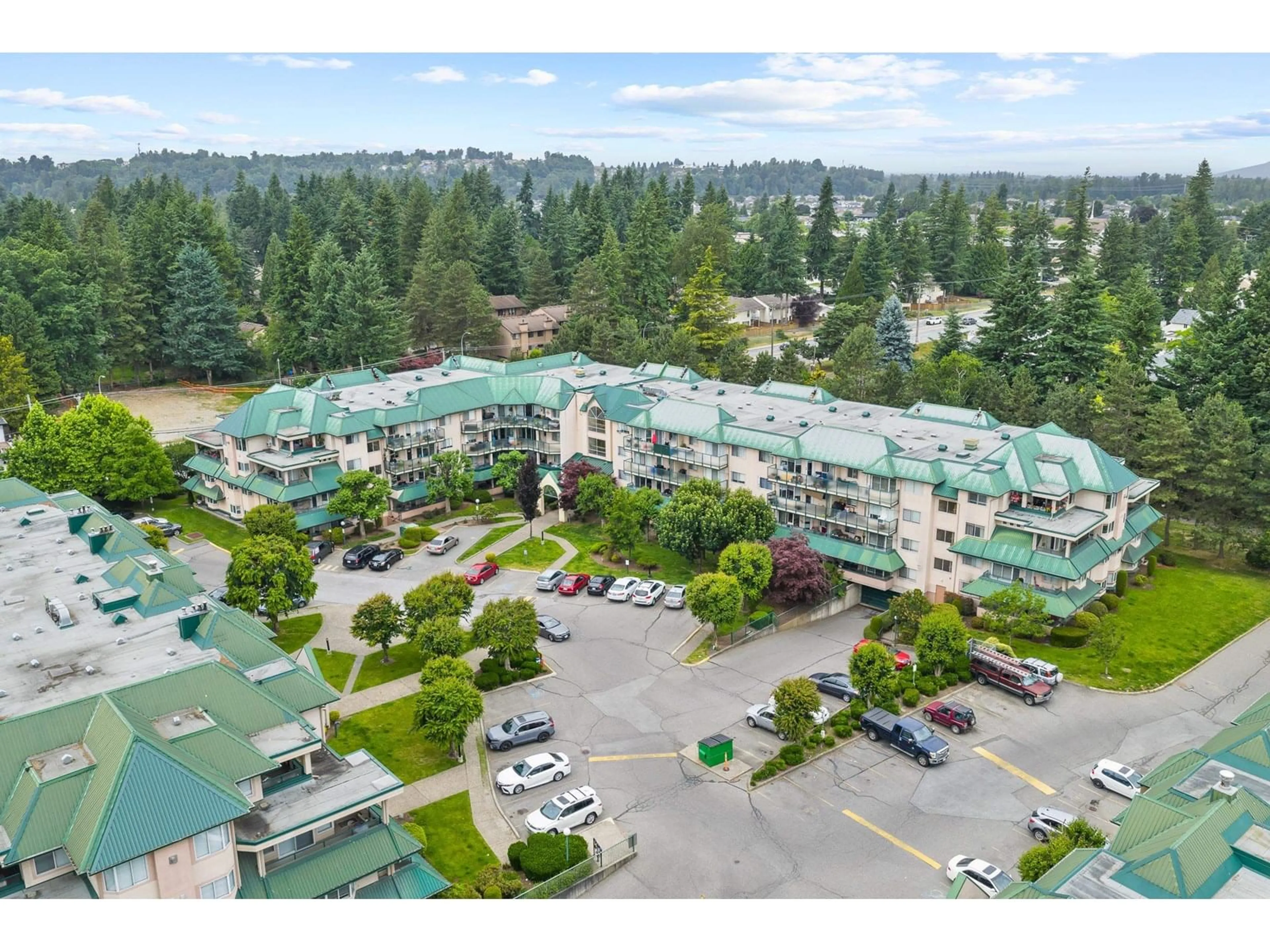 A pic from outside/outdoor area/front of a property/back of a property/a pic from drone, mountain view for 317 - 2964 TRETHEWEY, Abbotsford British Columbia V2T6P4