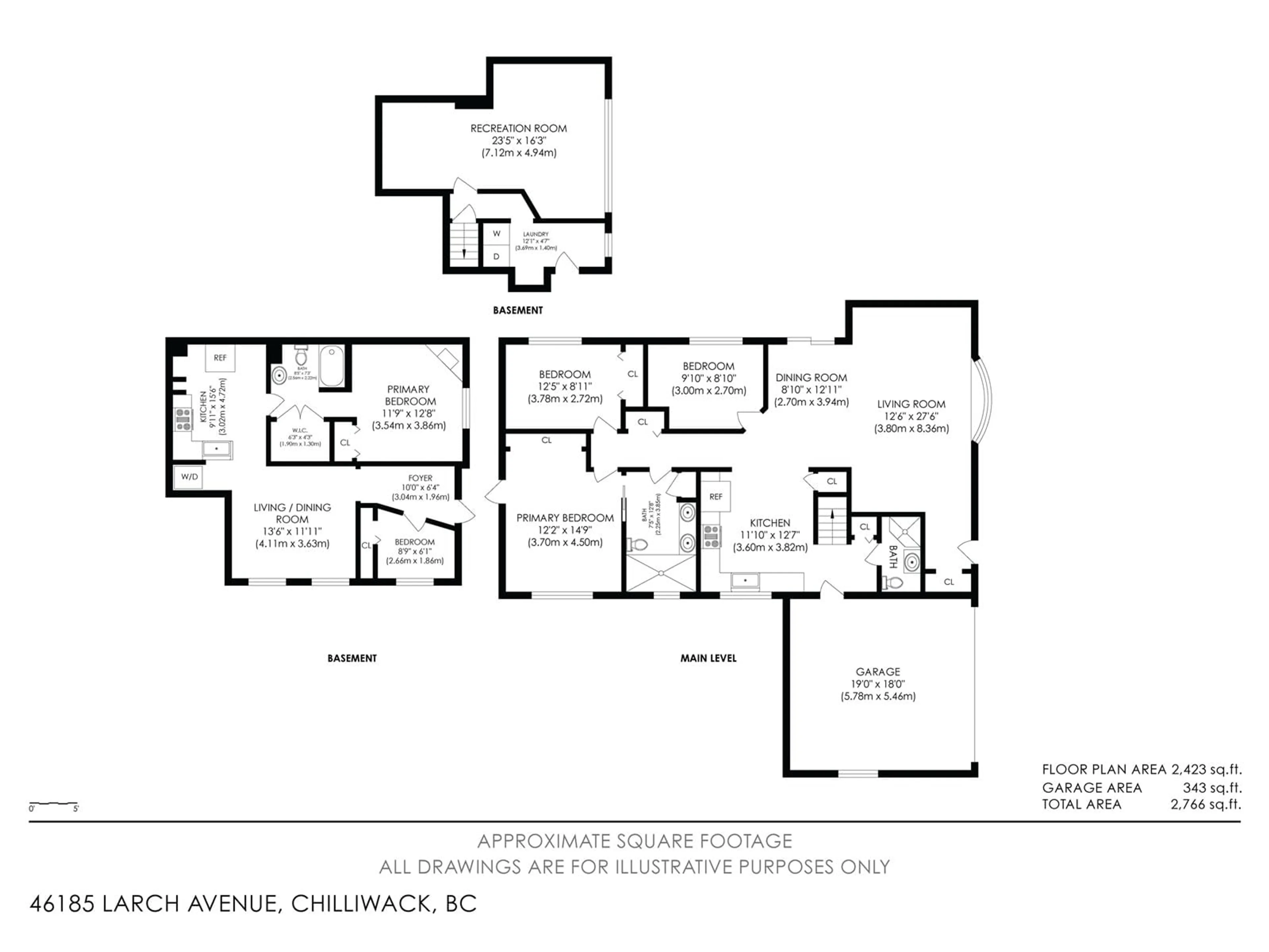 Floor plan for 46185 LARCH AVENUE, Chilliwack British Columbia V2P1E7