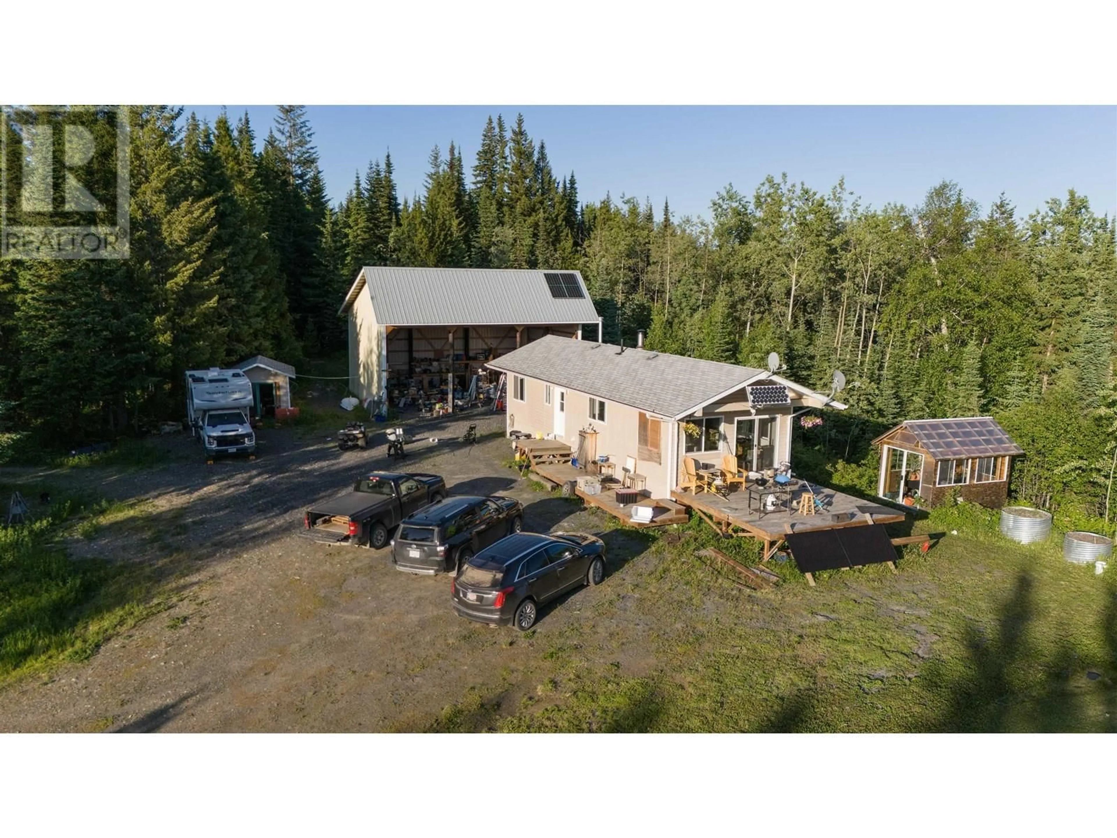 A pic from outside/outdoor area/front of a property/back of a property/a pic from drone, building for 24905 BEAVER FOREST ROAD, Shelley British Columbia V0J3L0