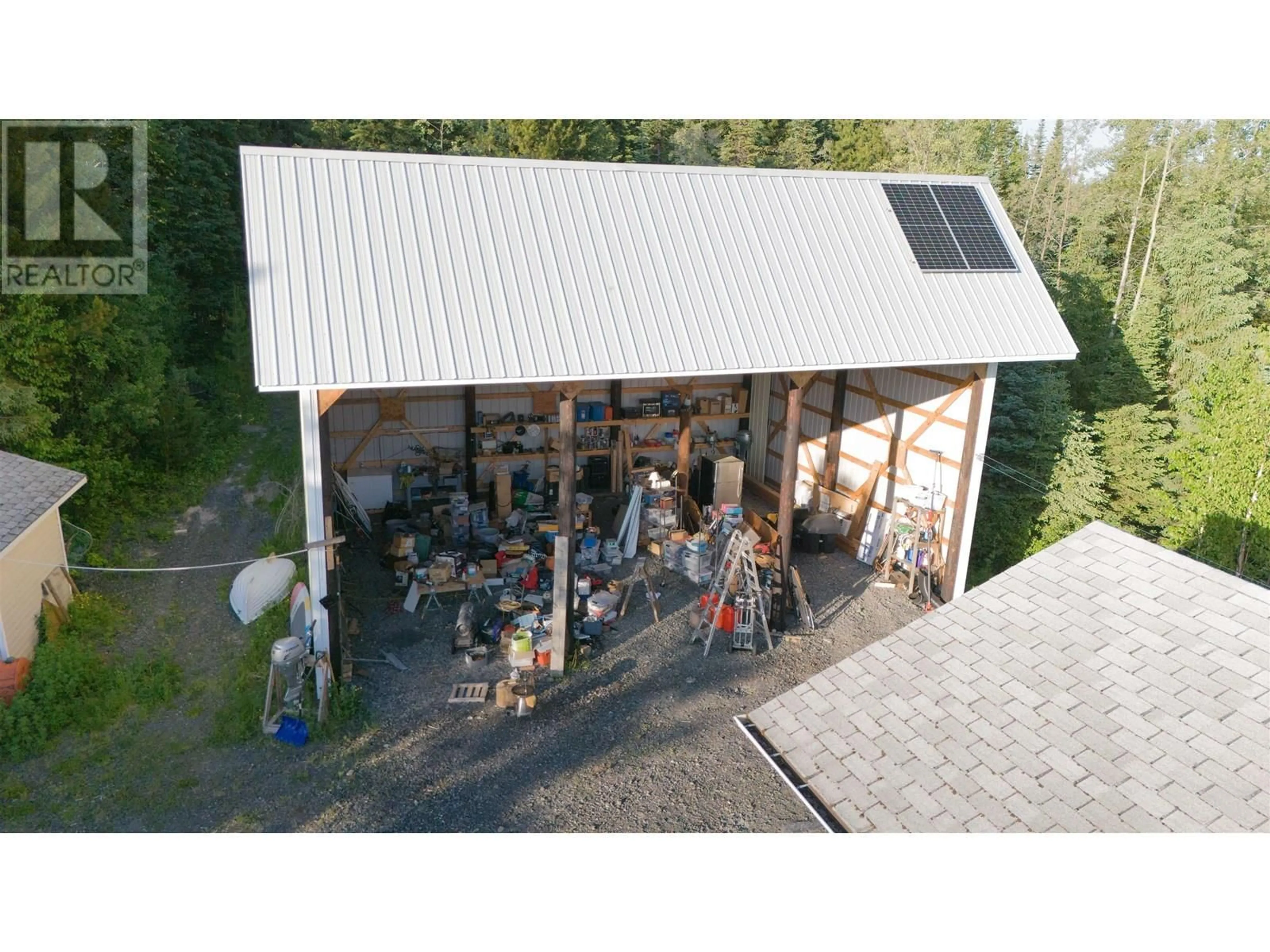 A pic from outside/outdoor area/front of a property/back of a property/a pic from drone, building for 24905 BEAVER FOREST ROAD, Shelley British Columbia V0J3L0