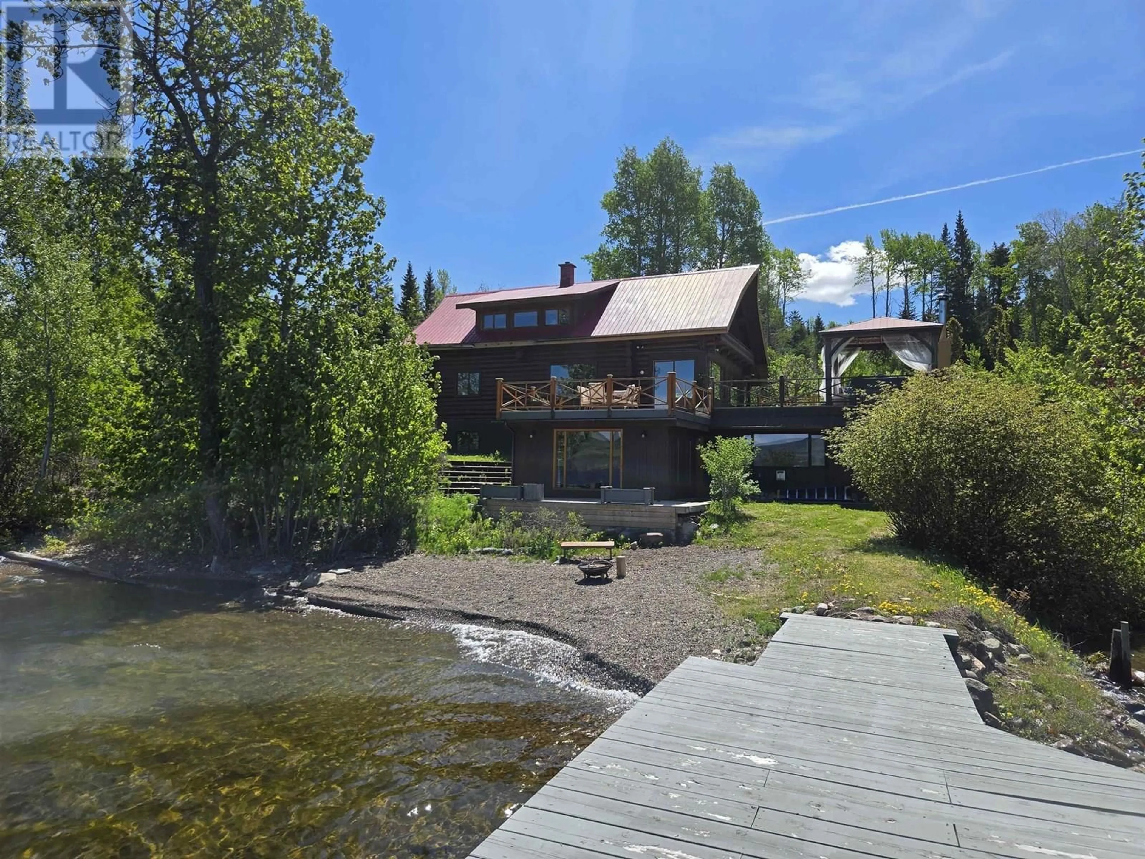 A pic from outside/outdoor area/front of a property/back of a property/a pic from drone, water/lake/river/ocean view for 23854 MUND ROAD, Burns Lake British Columbia V0J1E4