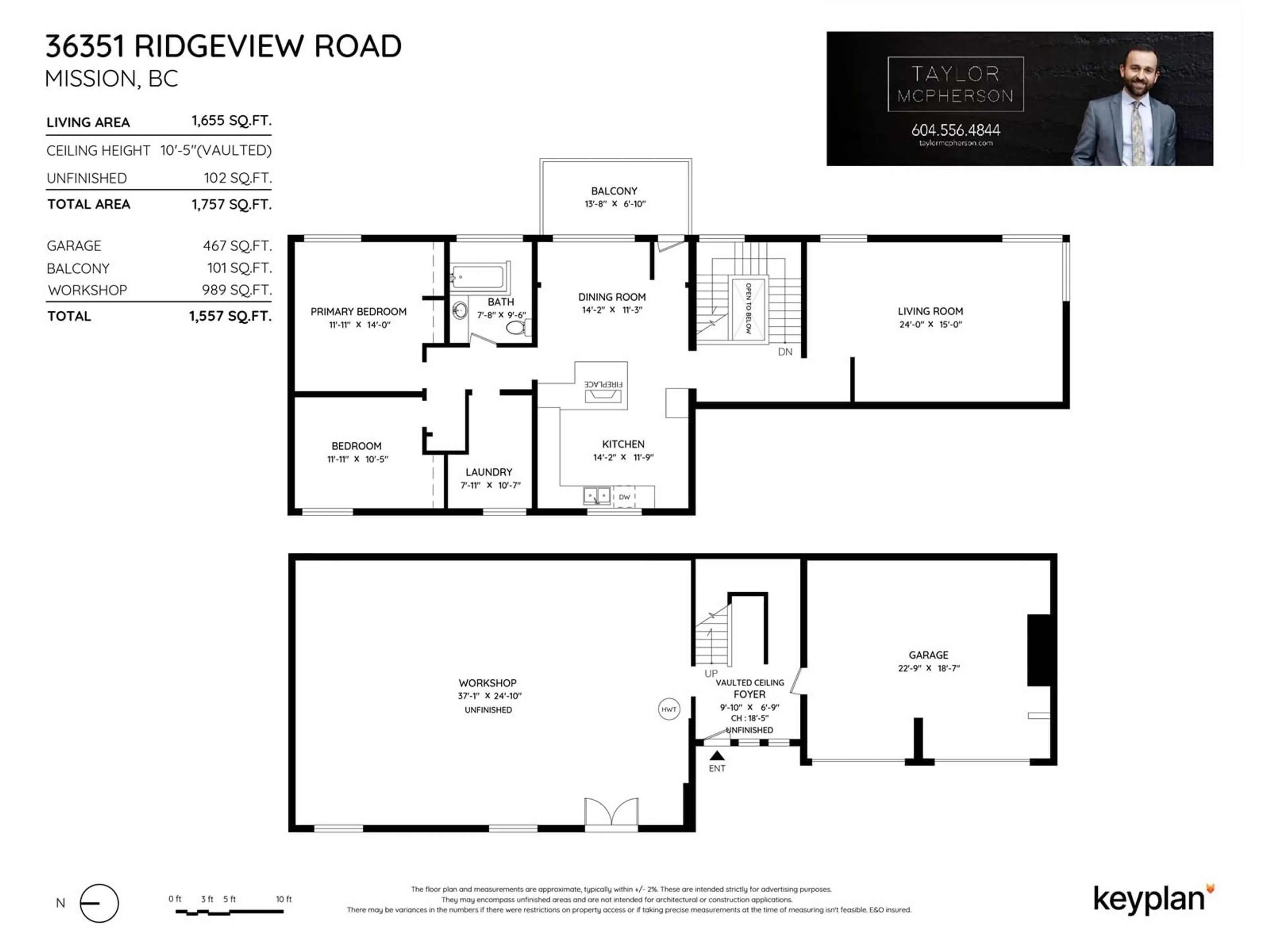 Floor plan for 36351 RIDGEVIEW, Mission British Columbia V2V4J1