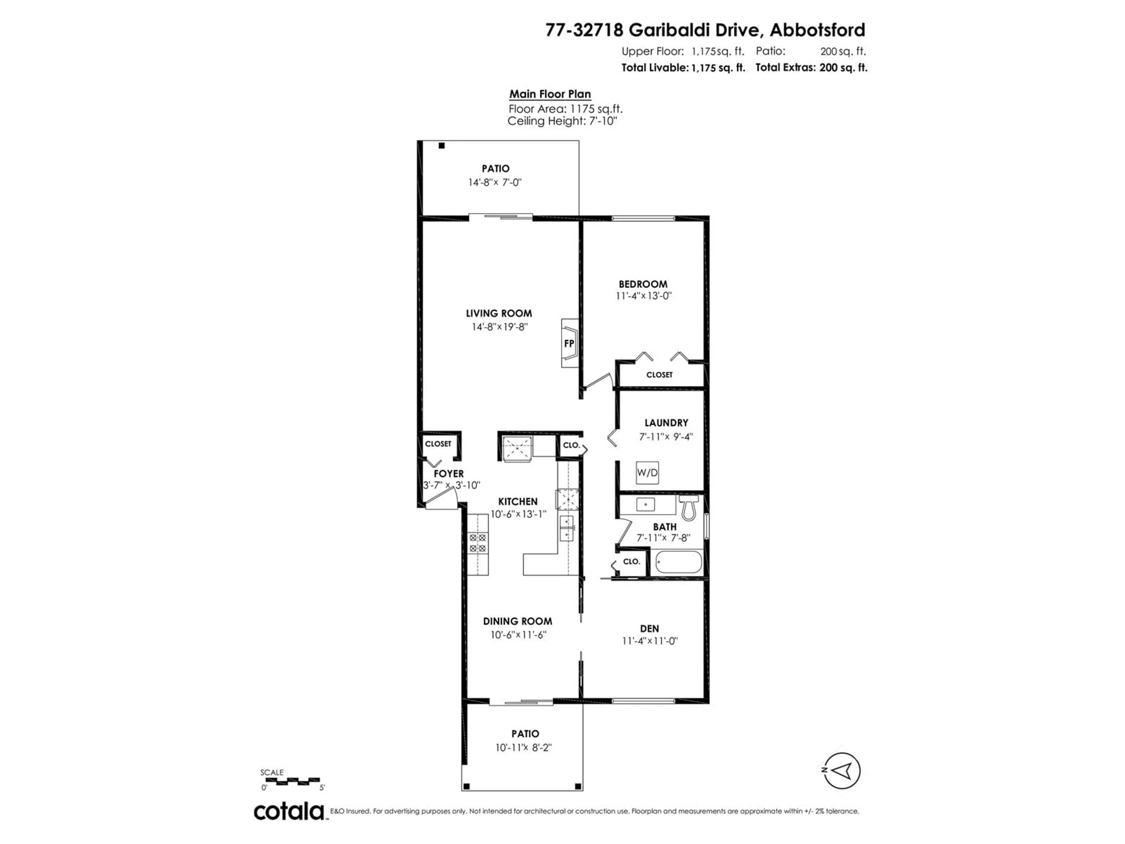 Floor plan for 77 - 32718 GARIBALDI, Abbotsford British Columbia V2T5T6