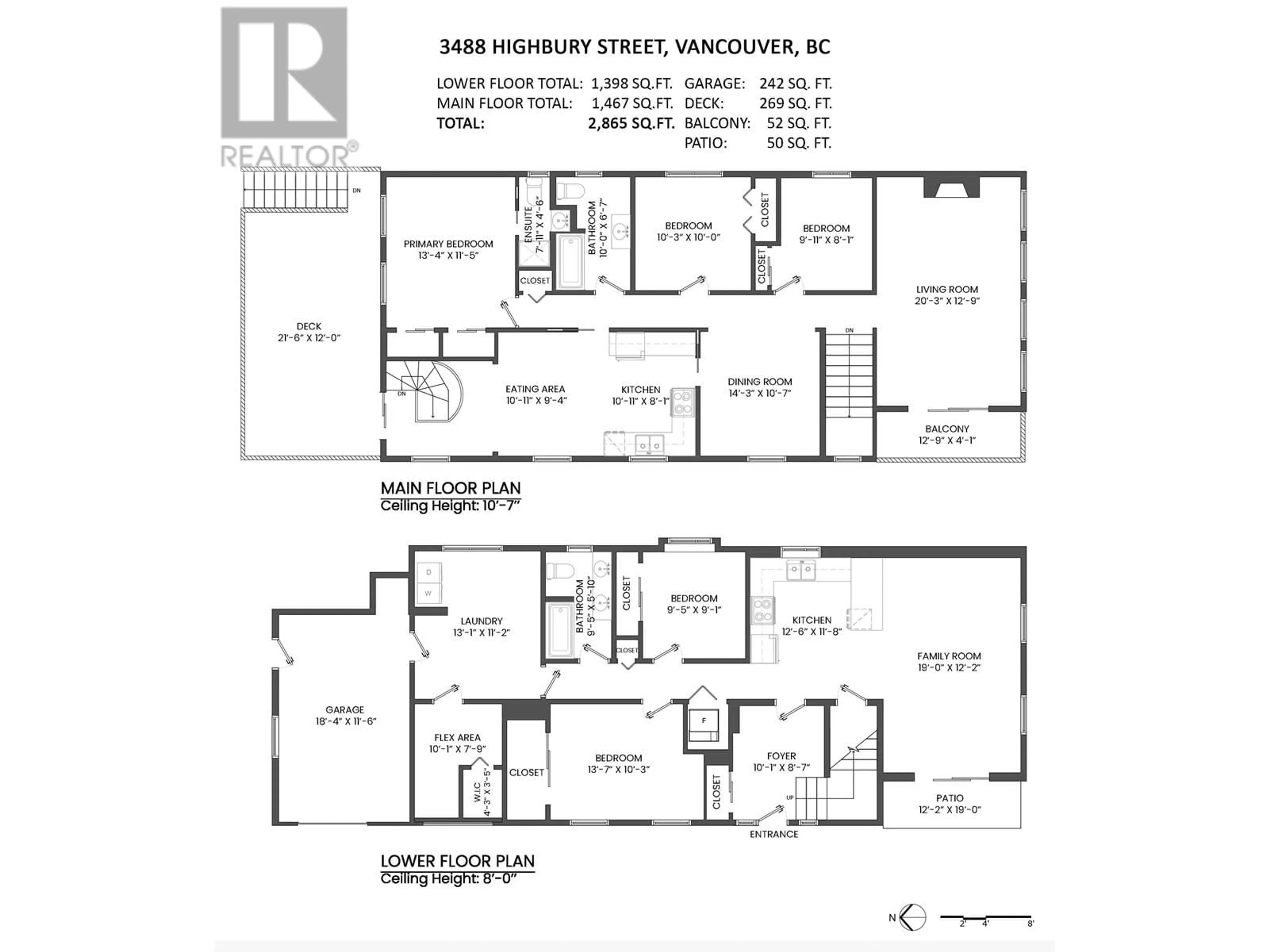 Floor plan for 3488 HIGHBURY STREET, Vancouver British Columbia V6S2L4