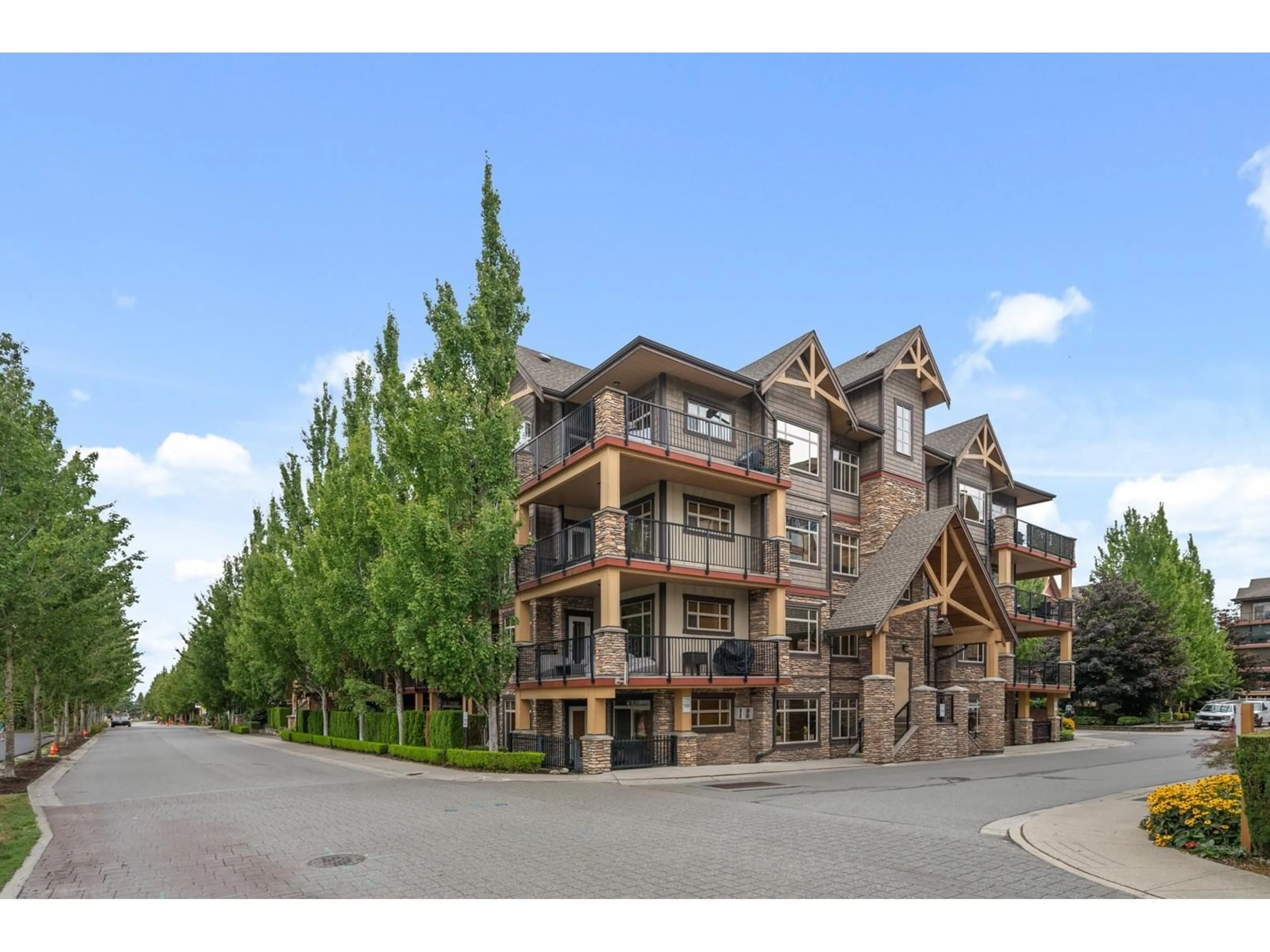 A pic from outside/outdoor area/front of a property/back of a property/a pic from drone, mountain view for 310 - 8328 207A, Langley British Columbia V2Y0K5