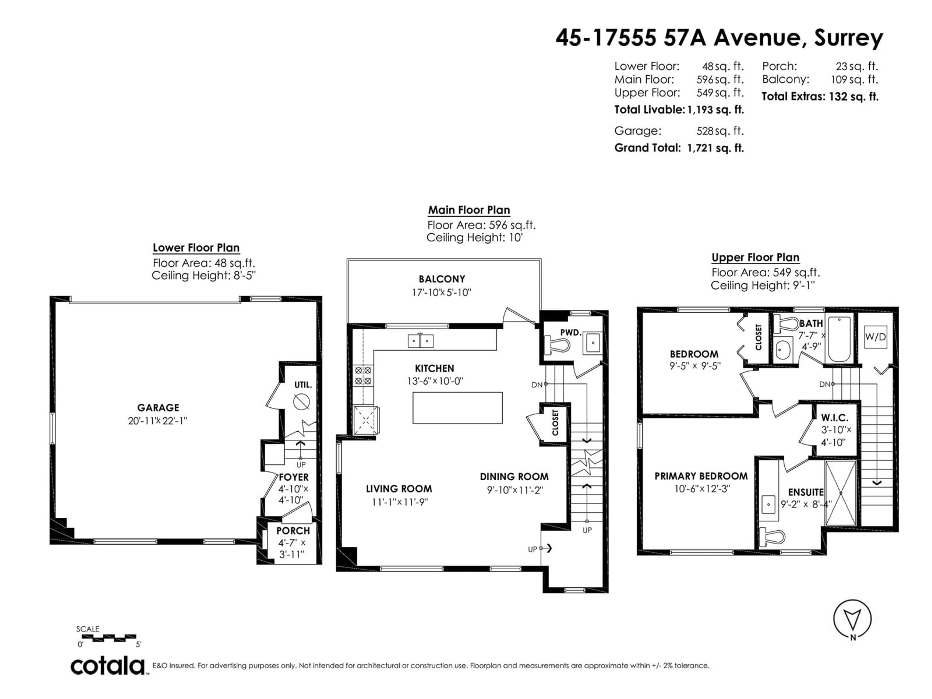 Floor plan for 45 - 17555 57A, Surrey British Columbia V3S7V2