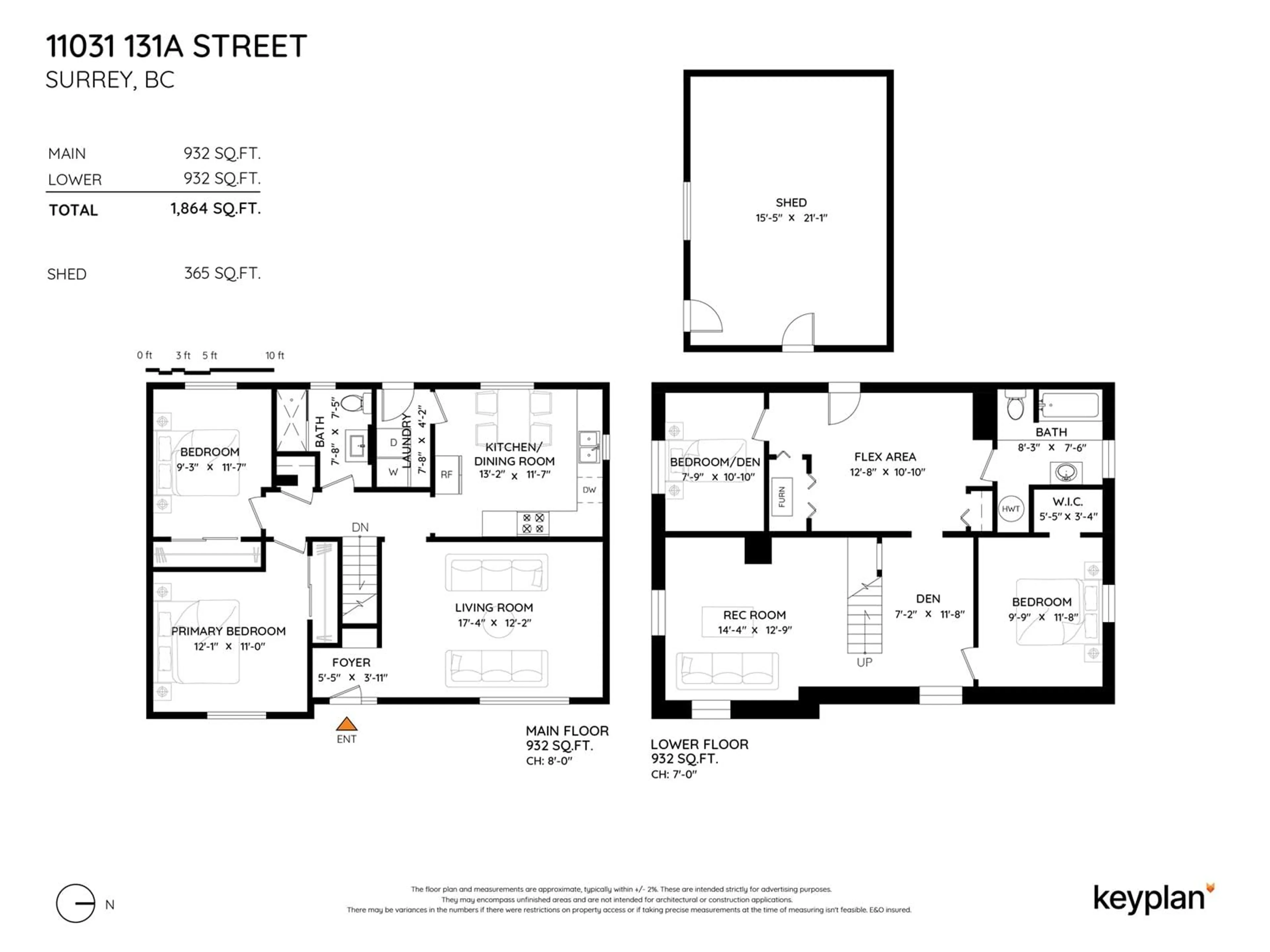 Floor plan for 11031 131A, Surrey British Columbia V3S3S1
