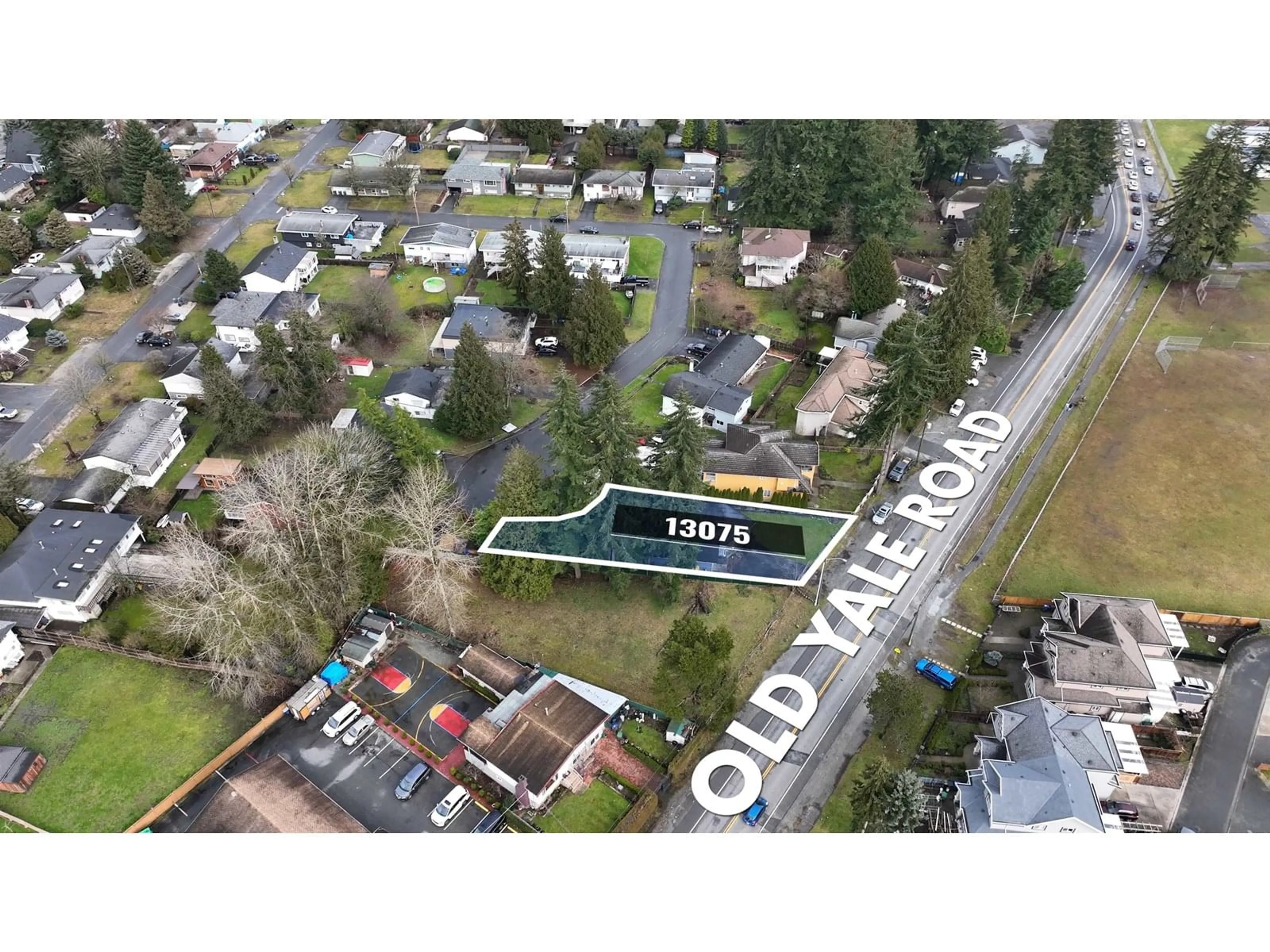 A pic from outside/outdoor area/front of a property/back of a property/a pic from drone, unknown for 13075 OLD YALE, Surrey British Columbia V3T3C3