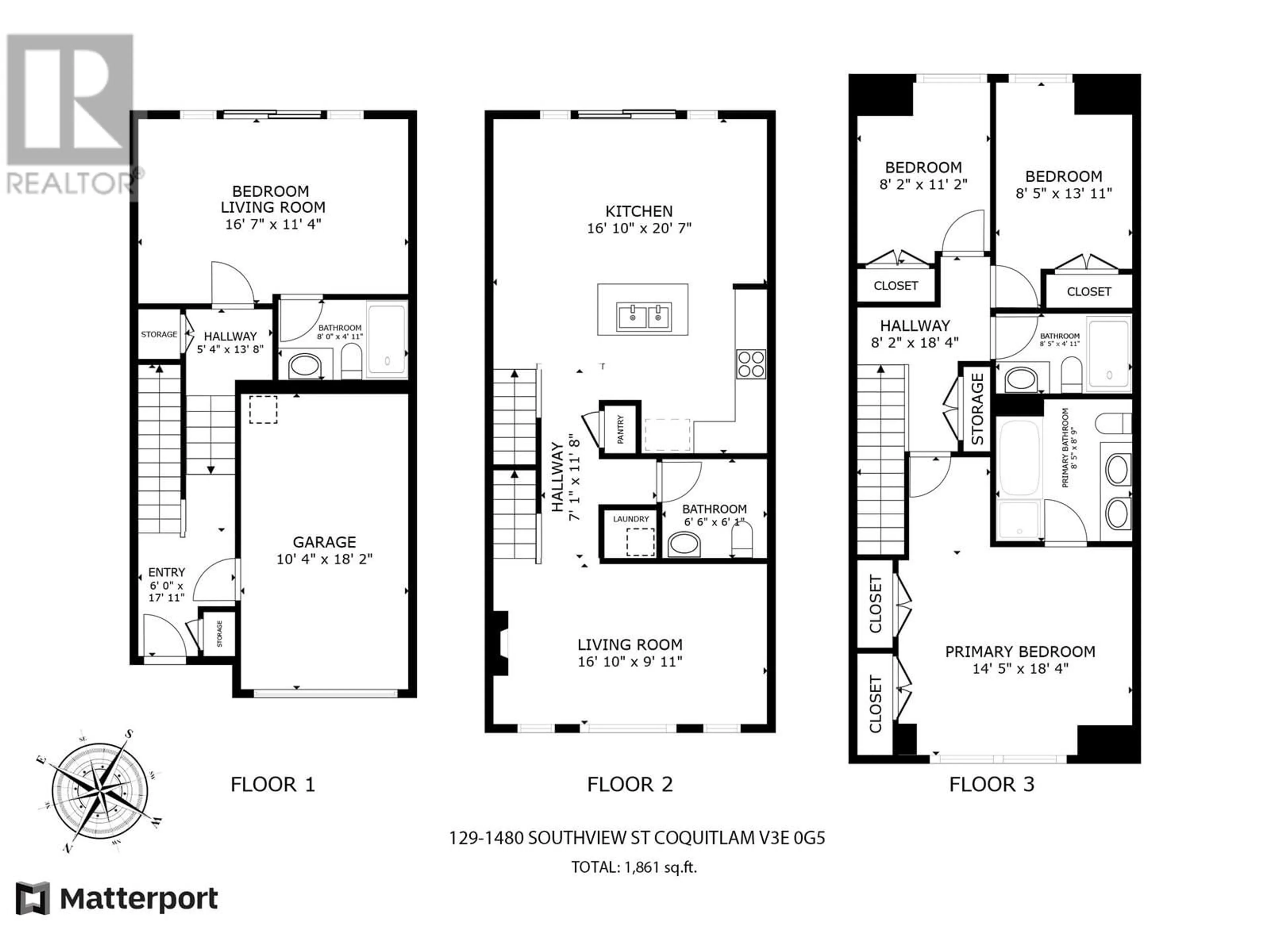Floor plan for 129 - 1480 SOUTHVIEW STREET, Coquitlam British Columbia V3E0G5